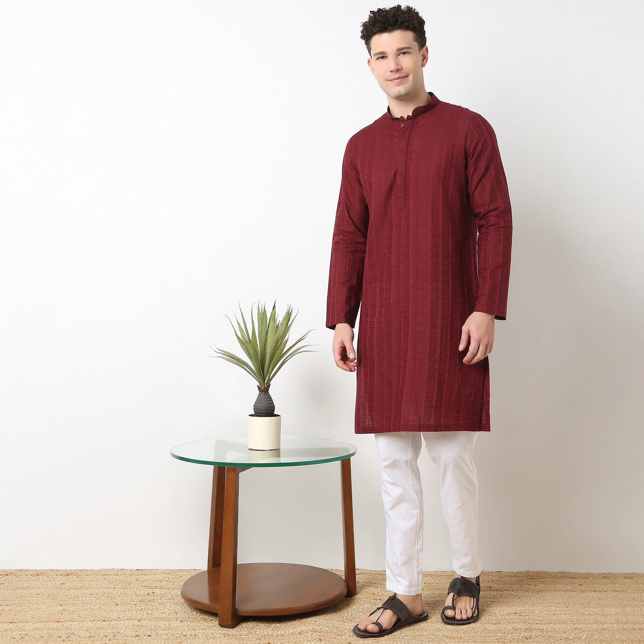 Straighht Fit Lapet Long Kurta