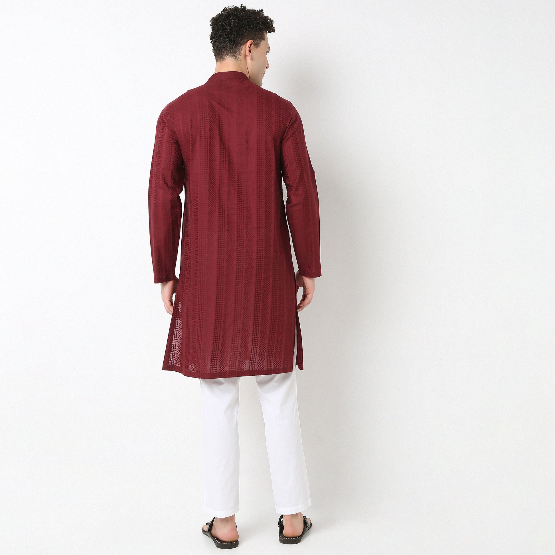 Straighht Fit Lapet Long Kurta