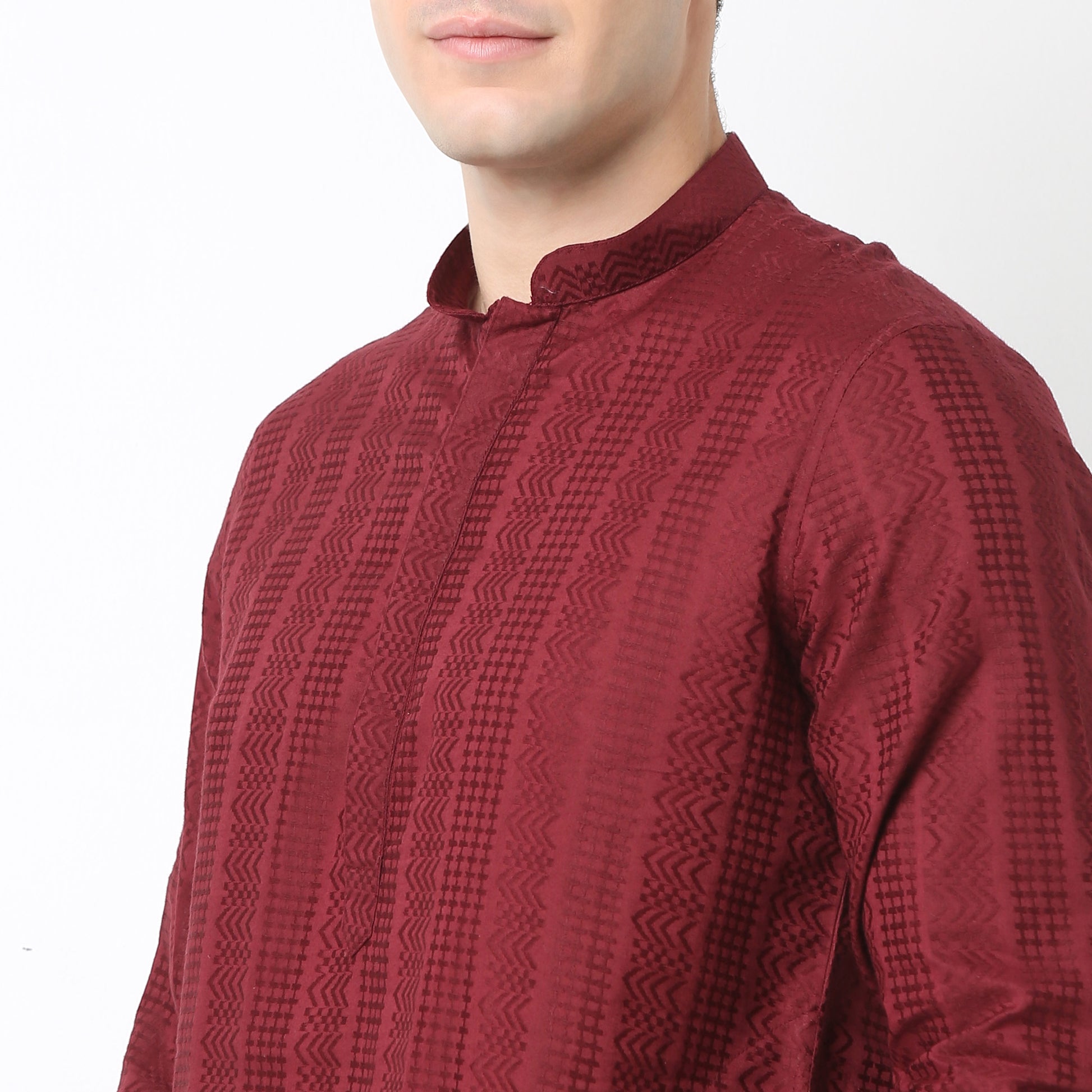 Straighht Fit Lapet Long Kurta