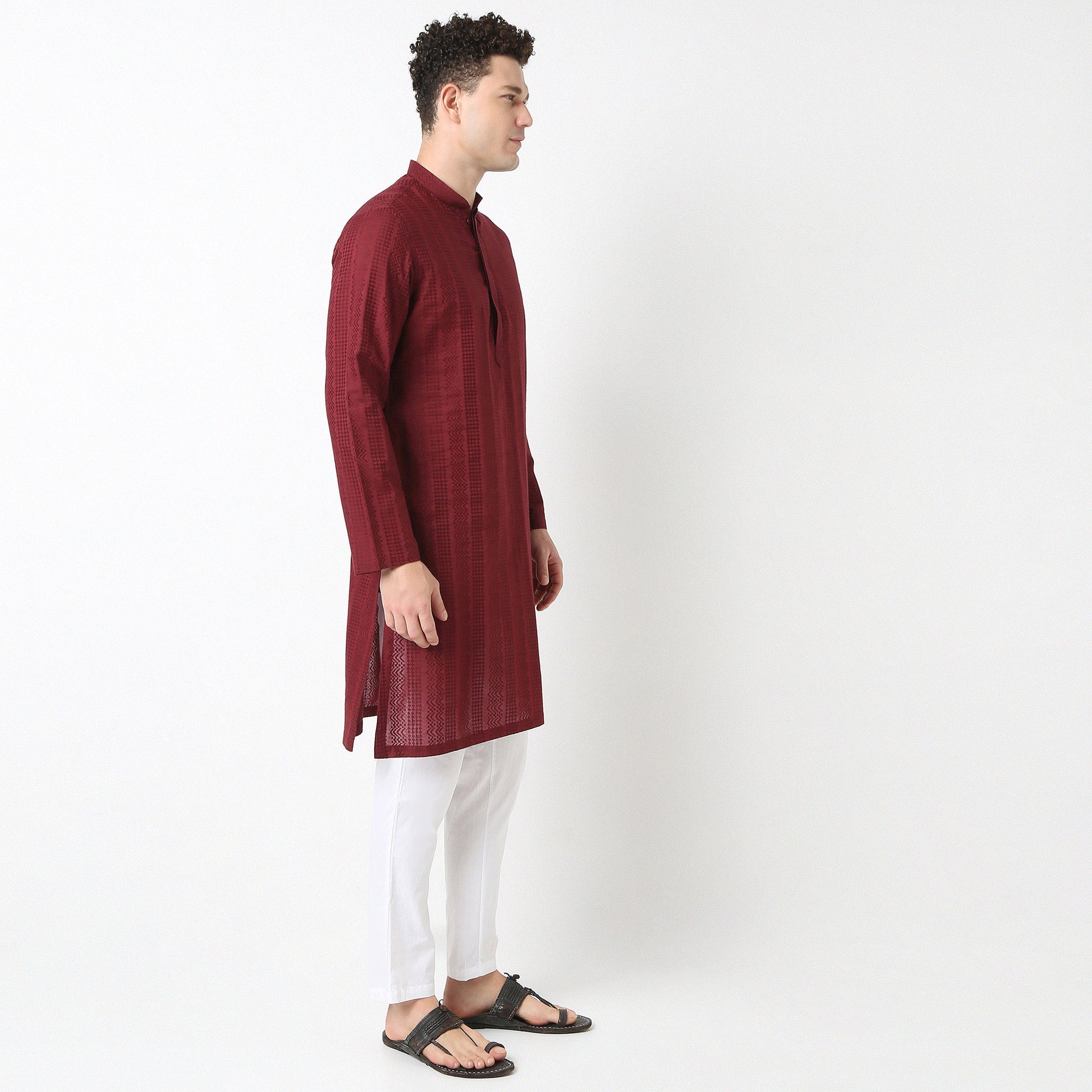 Straighht Fit Lapet Long Kurta