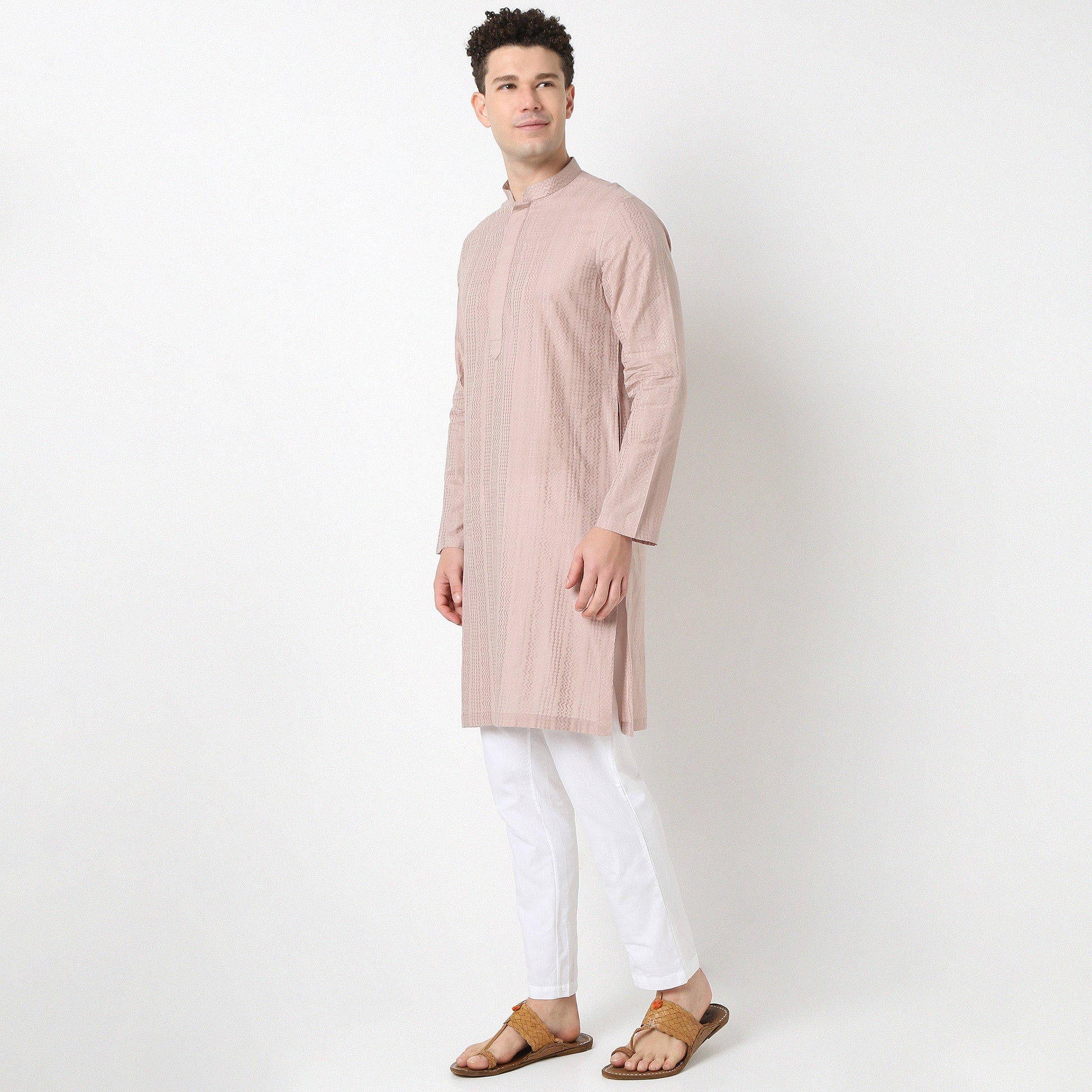 Straighht Fit Lapet Long Kurta