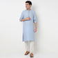 Buy Men Straight Fit Striped Full Sleeve Kurta  - Style Union