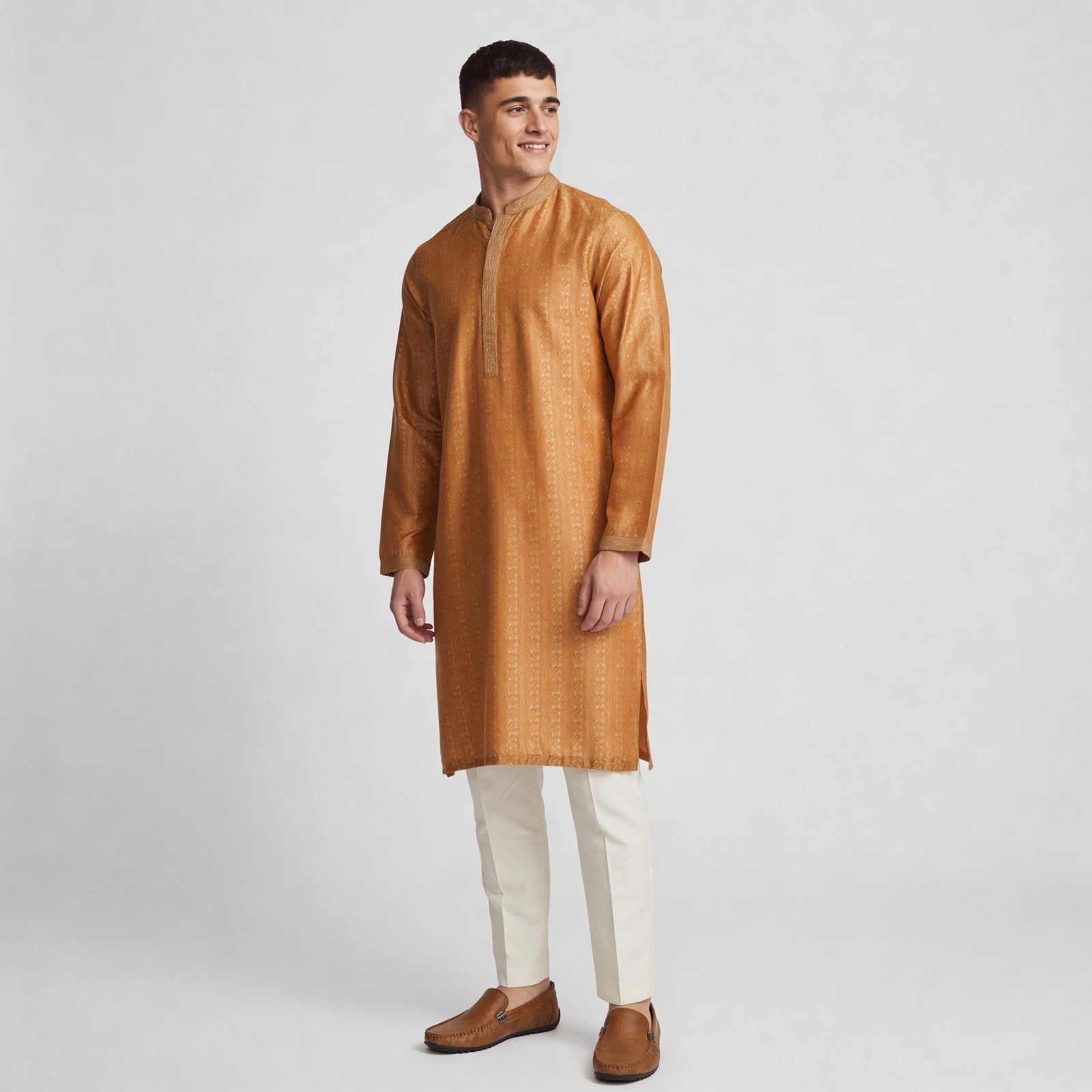Viscose Polyester Printed Full Sleeve Kurta