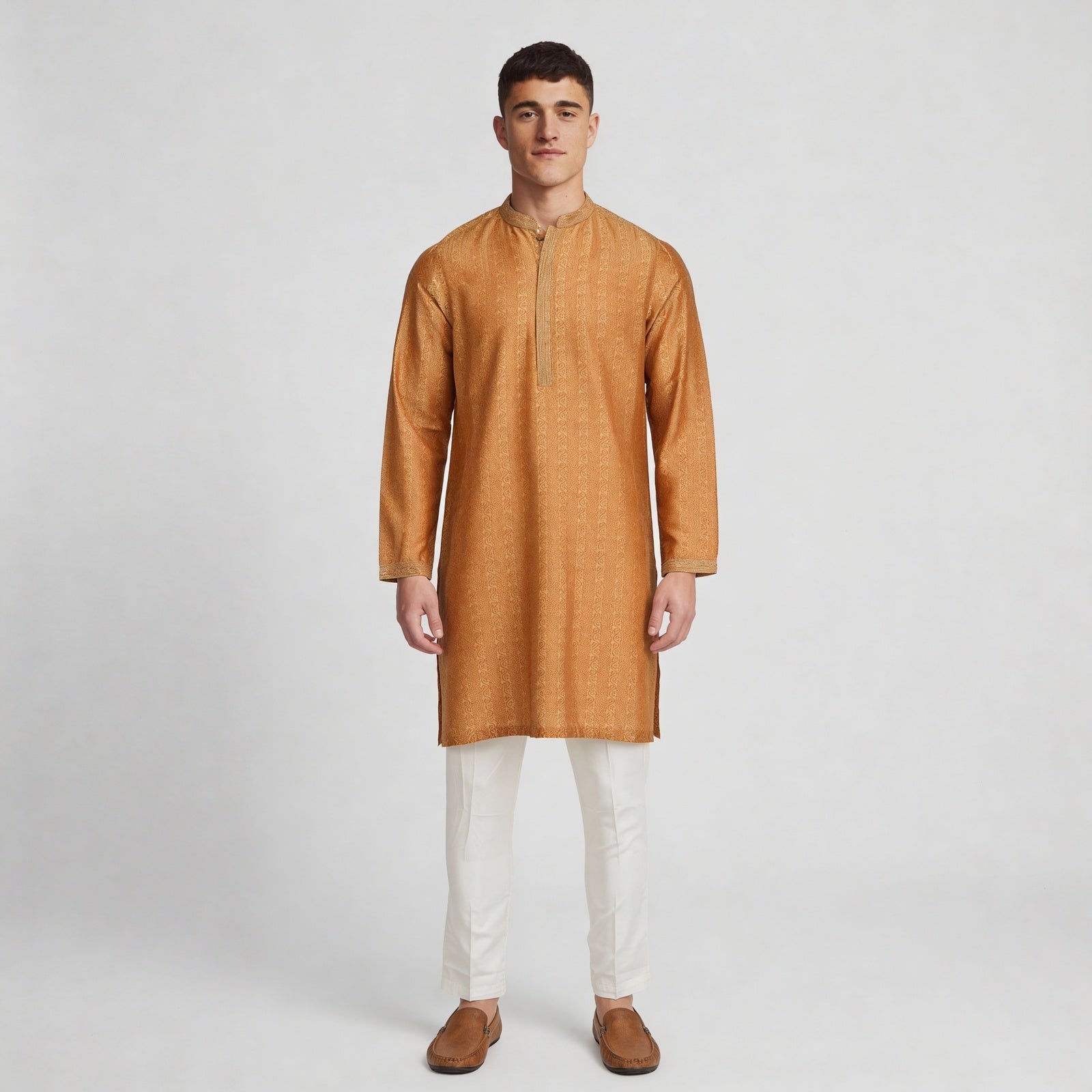 Viscose Polyester Printed Full Sleeve Kurta