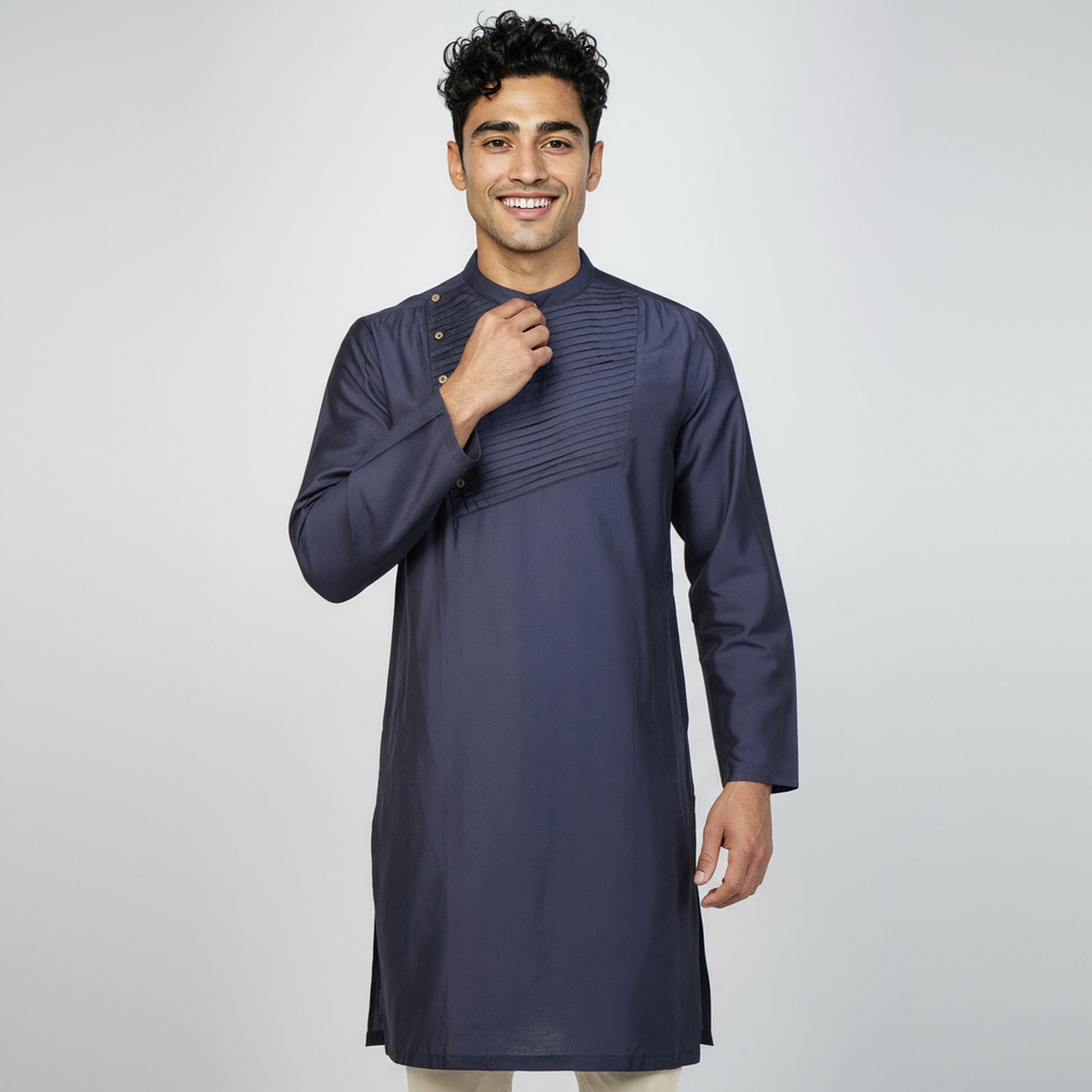 Pintuck Long Kurta
