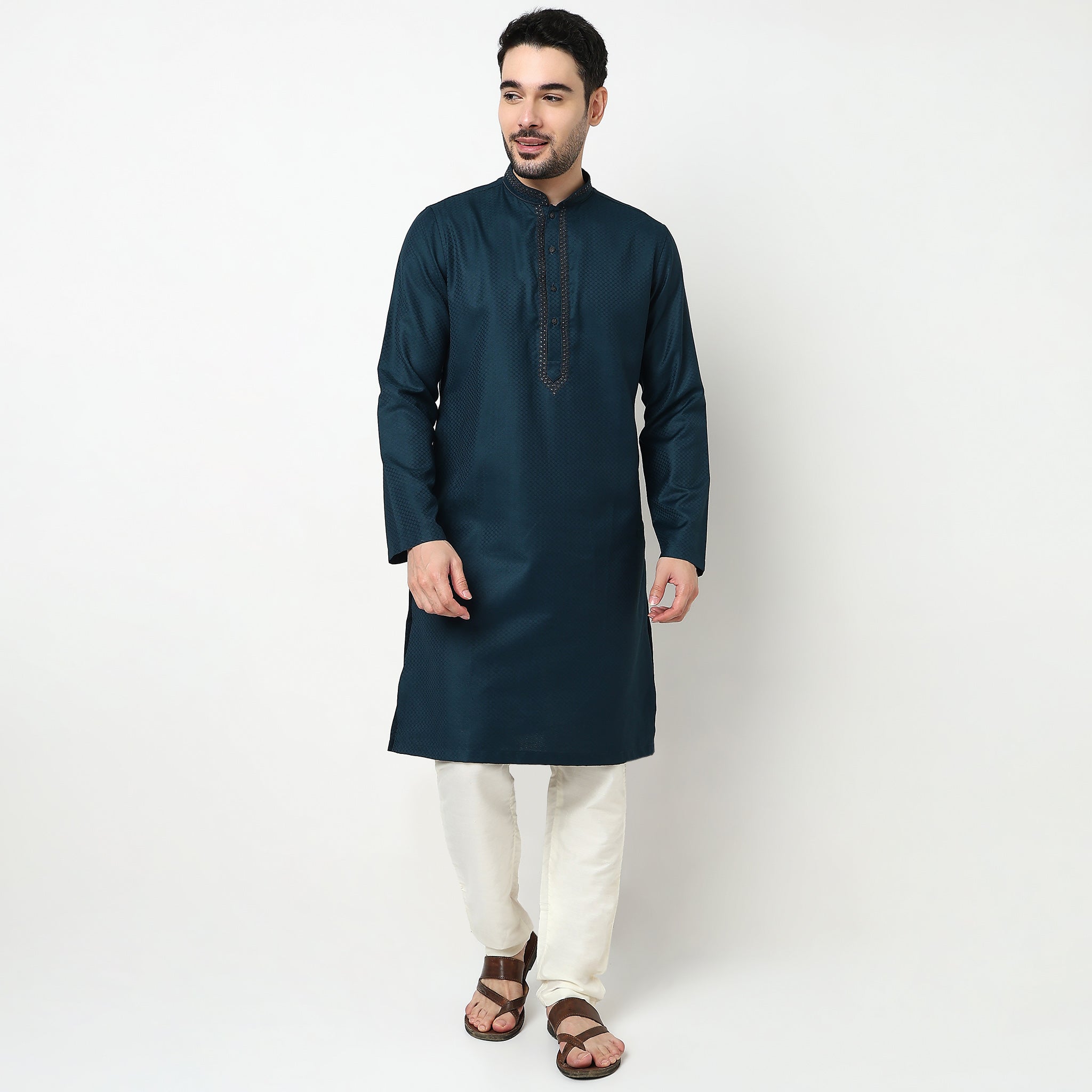 Dobby Jacquard Long Kurta