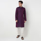 Buy Men Straight Fit Jacquard Full Sleeve Kurta  - Style Union