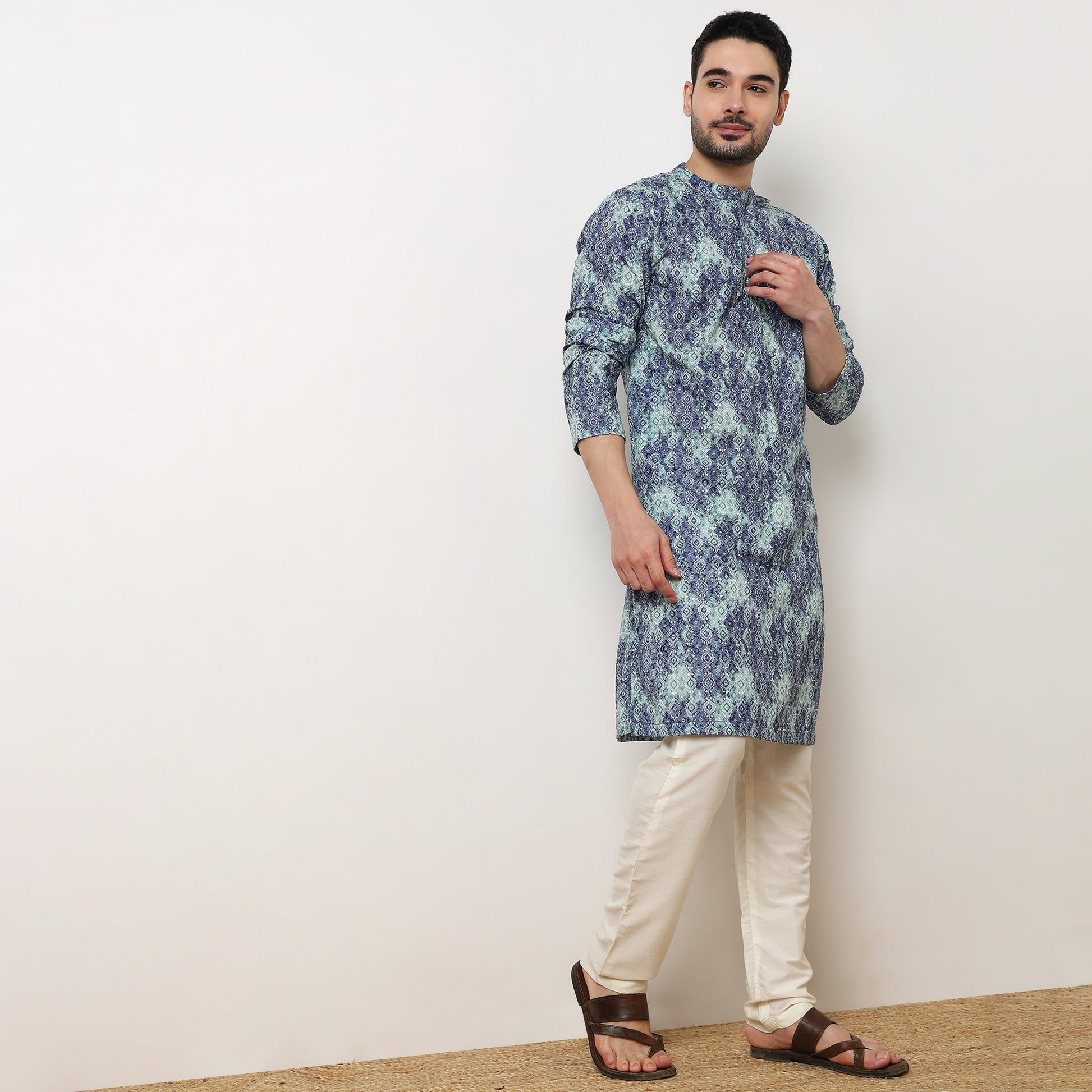Digi Schiffli Long Kurta