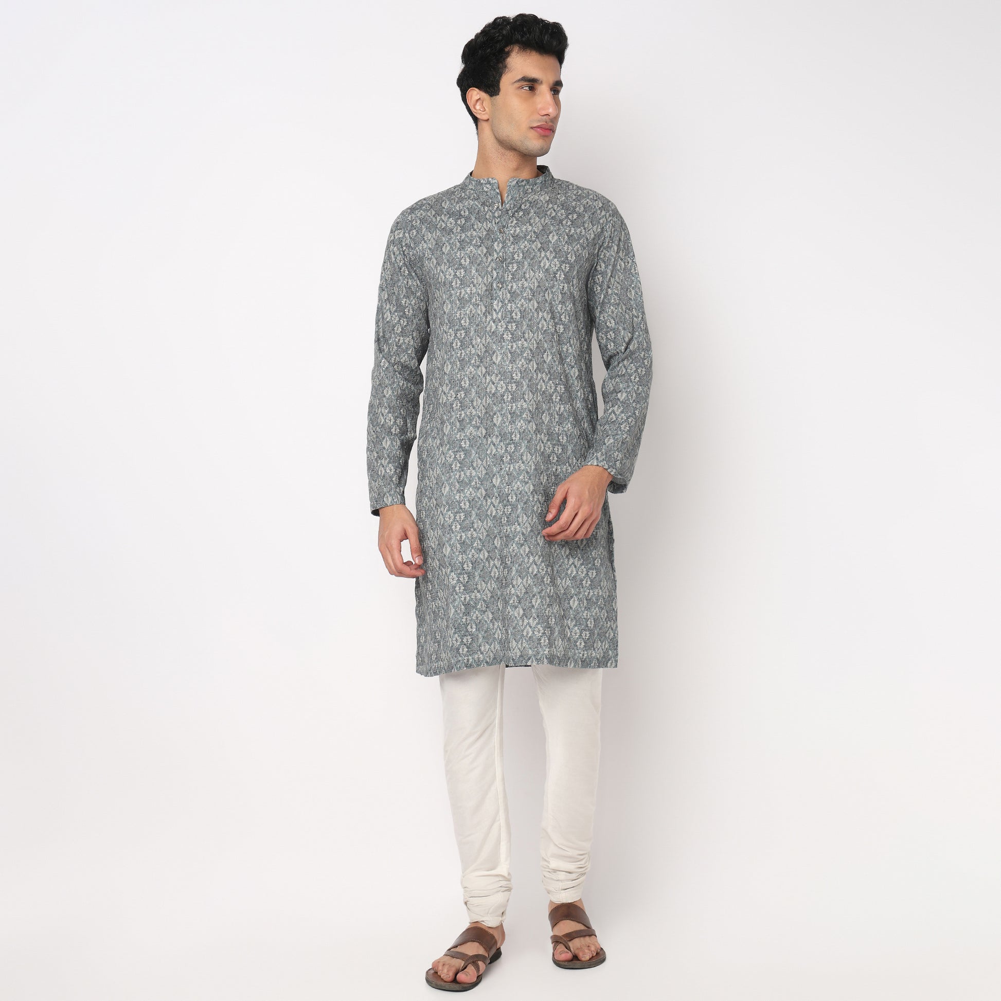 Digi Print Straight Long Kurta