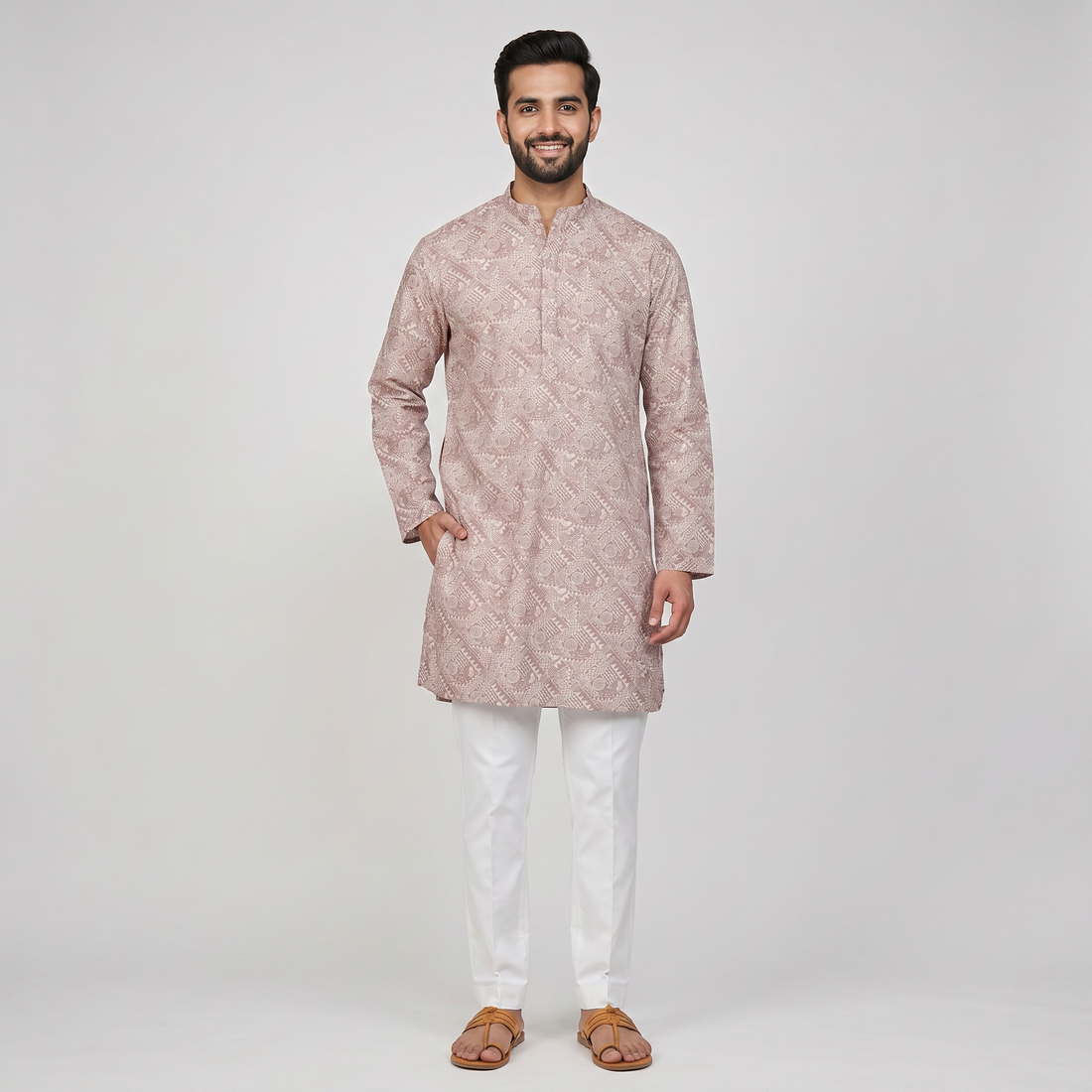 Embroidered Straight Long Kurta