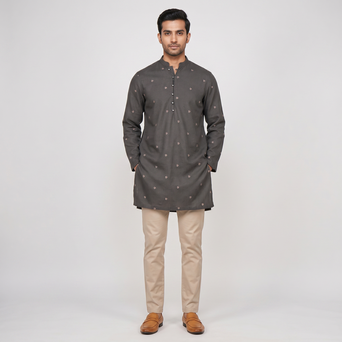 Embroidered Straight Long Kurta