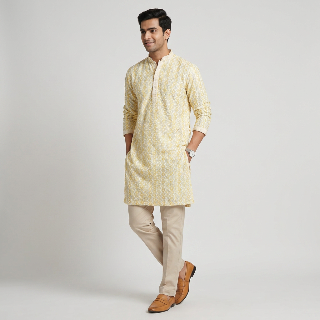 Embellished Straight Long Kurta