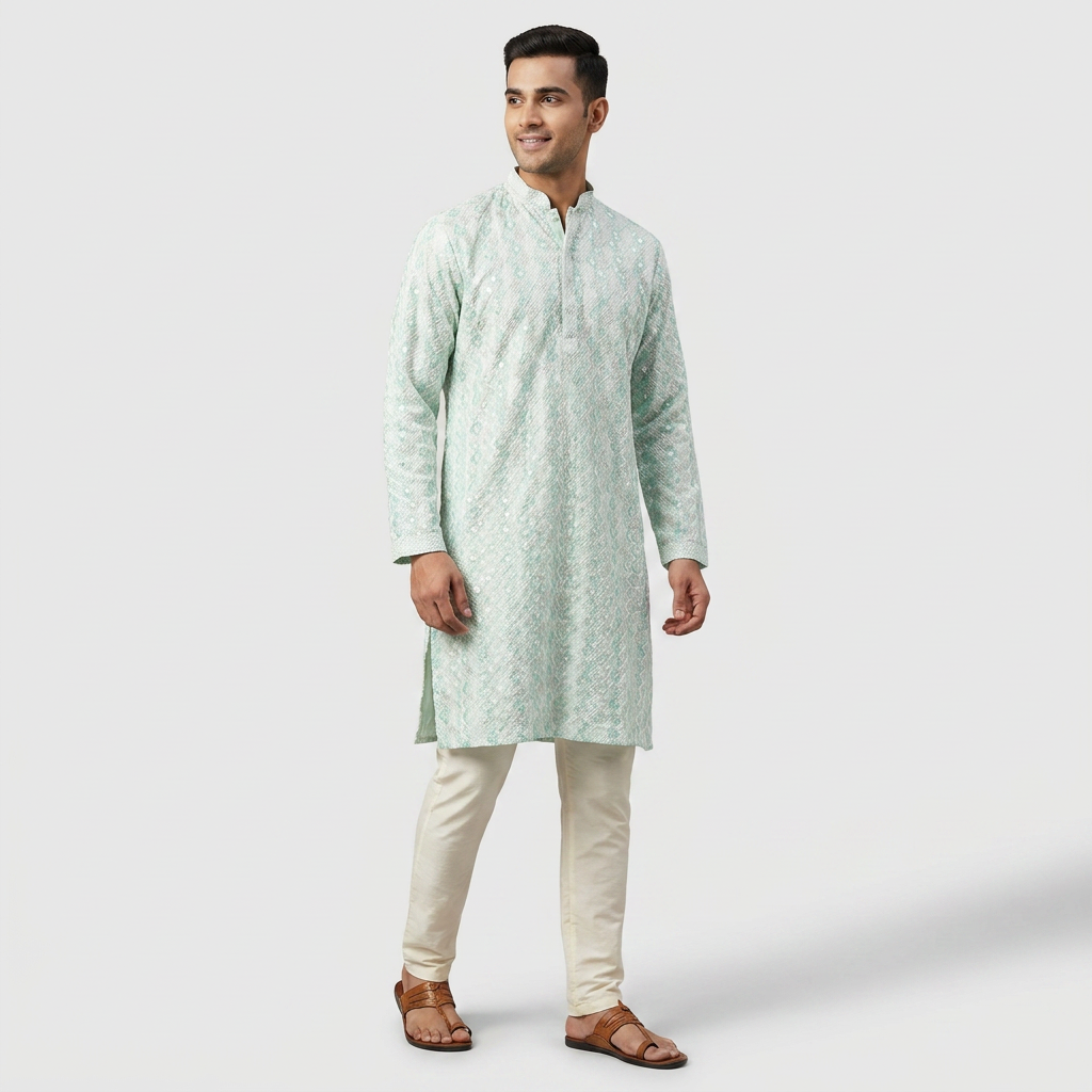 Embellished Straight Long Kurta