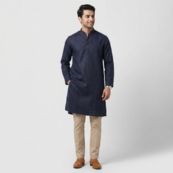 Solid Straight Long Kurta