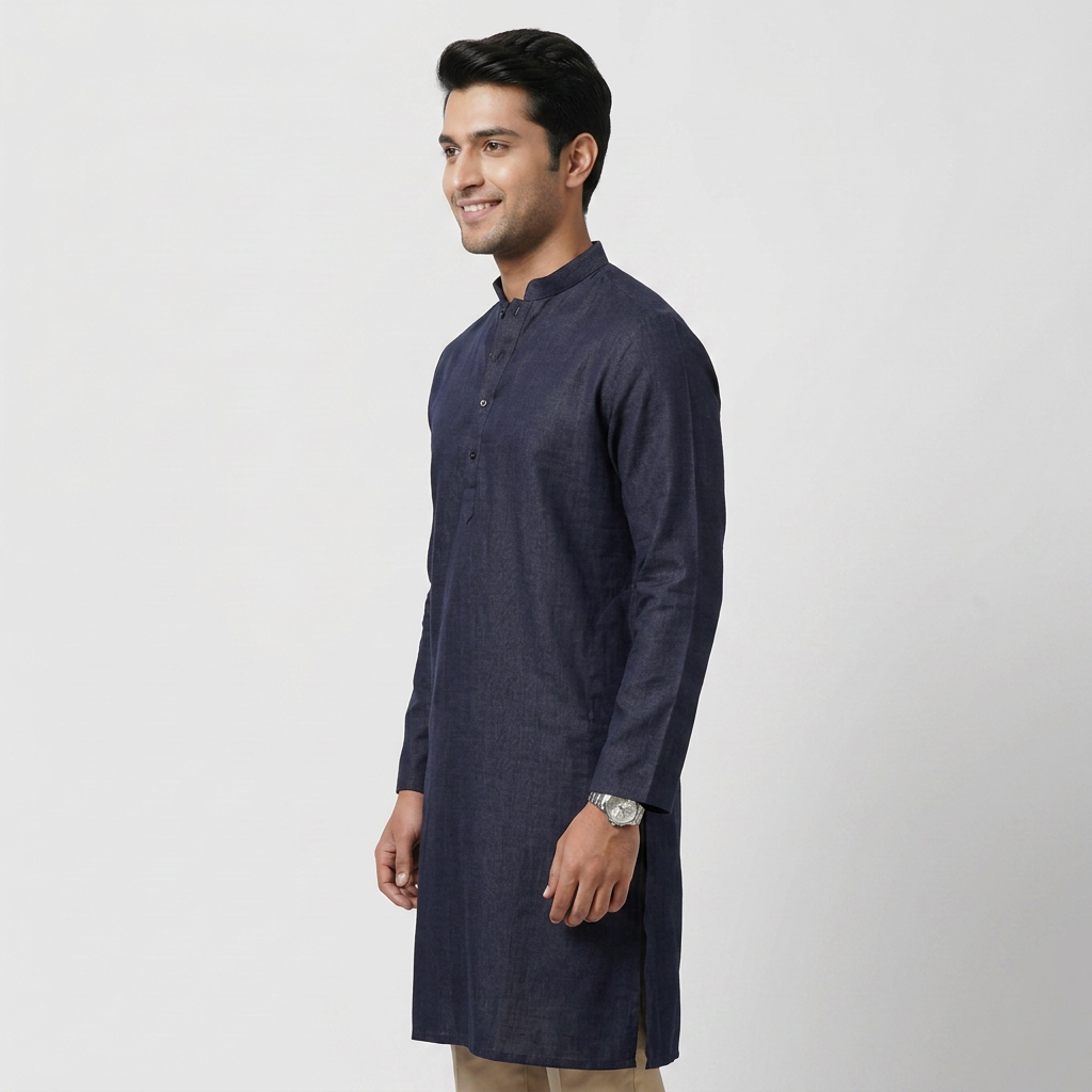 Solid Straight Long Kurta
