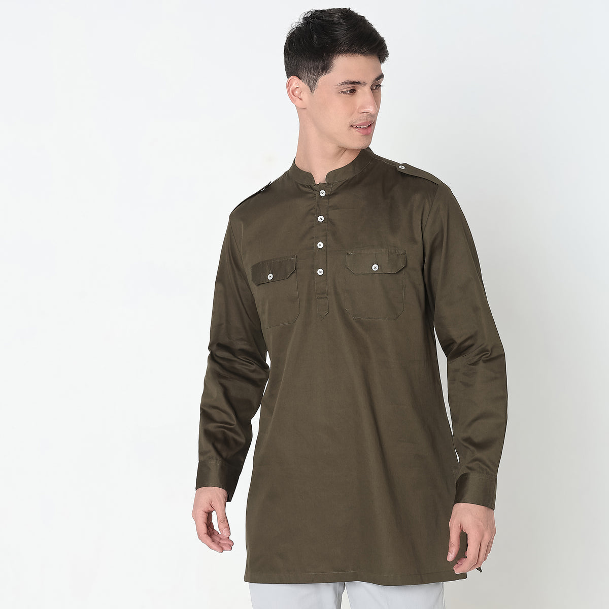 Regular Fit Solid Kurta