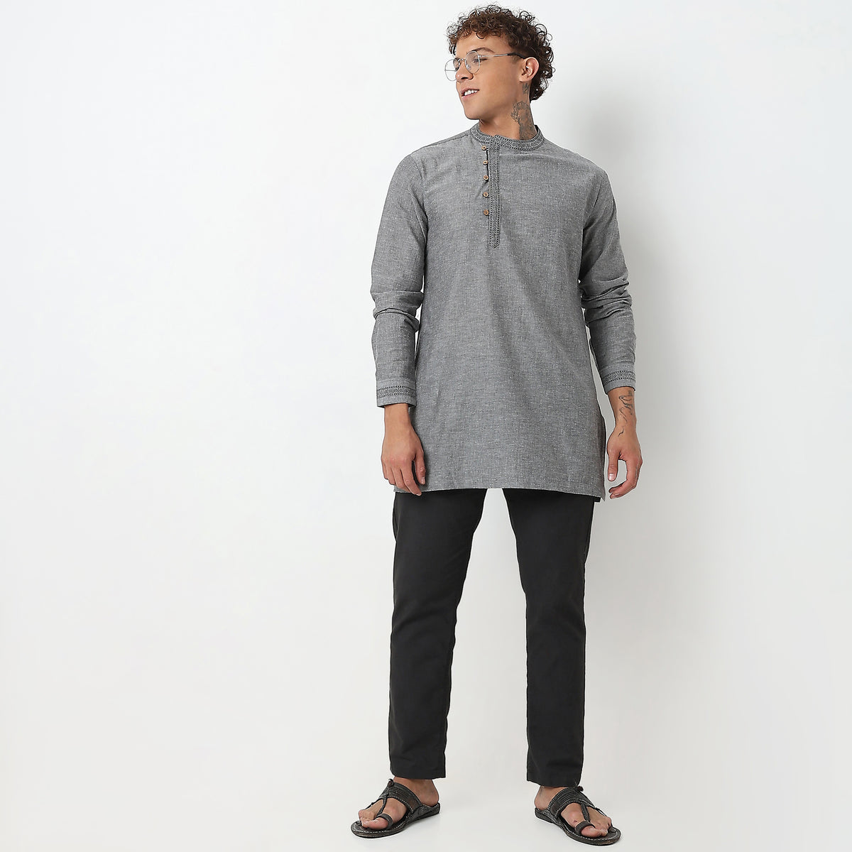 Regular Fit Solid Kurta