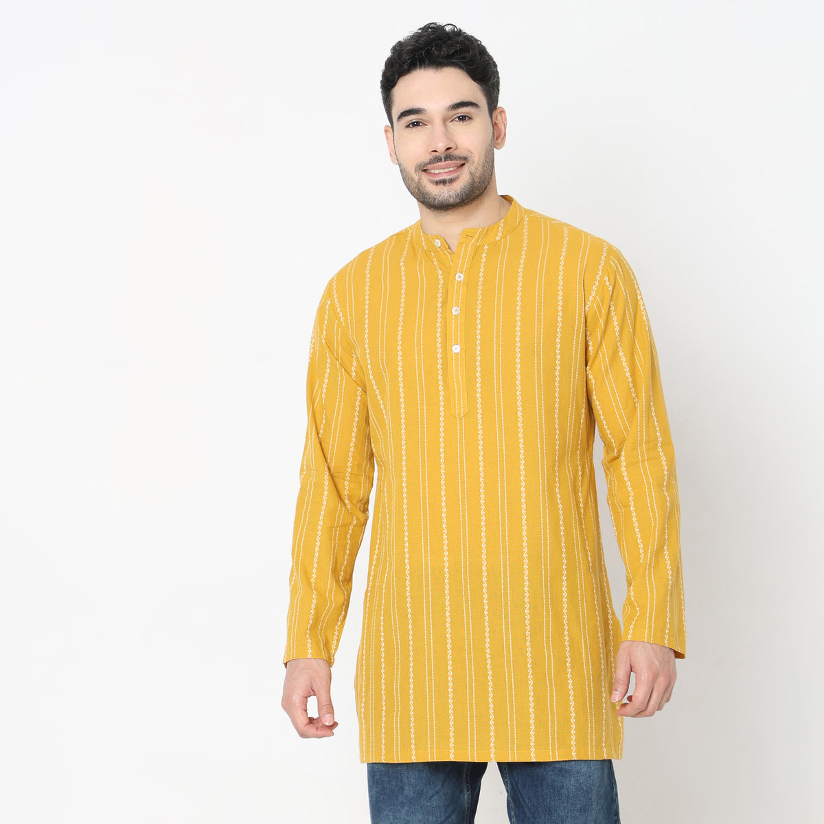 Regular Fit Striped Kurta