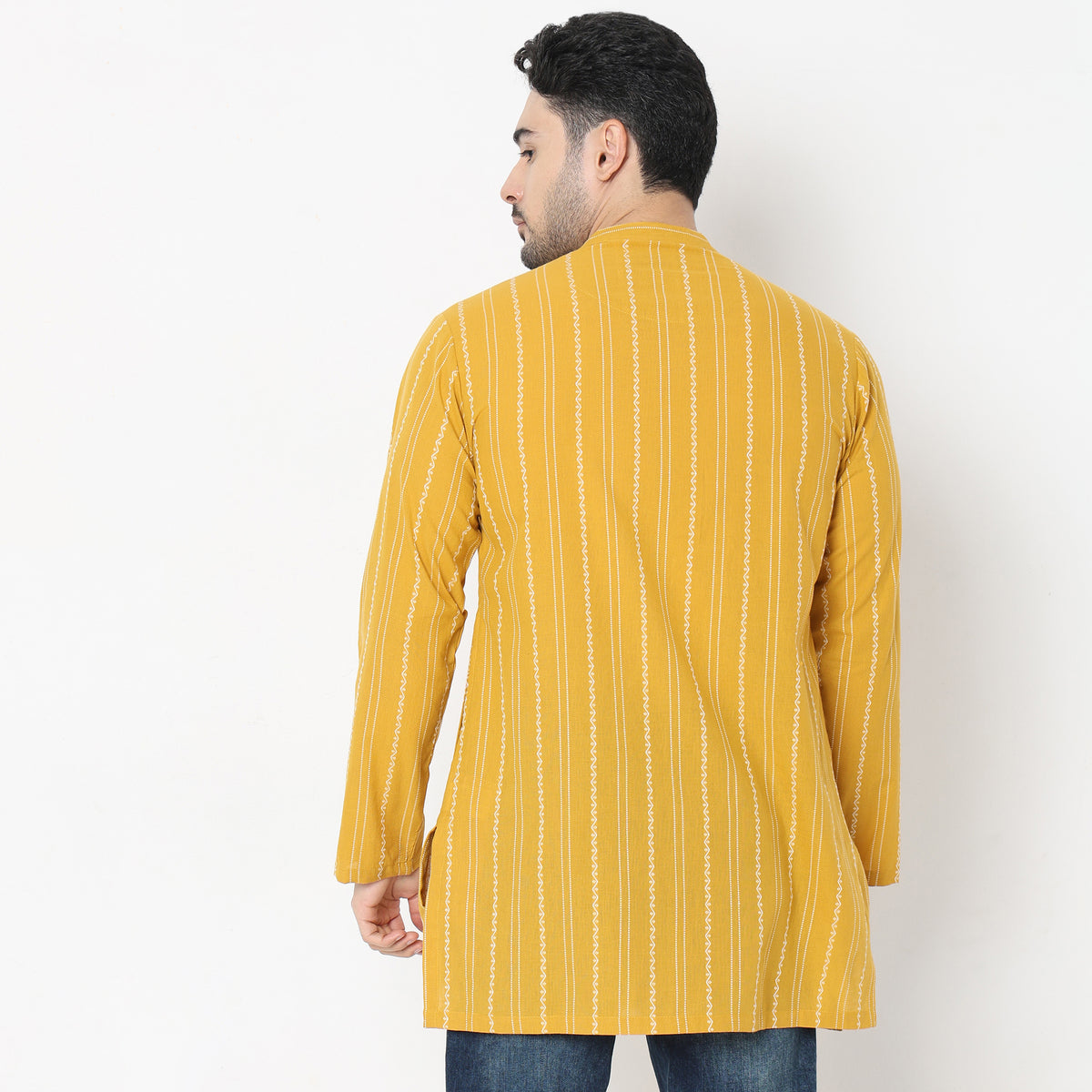 Regular Fit Striped Kurta