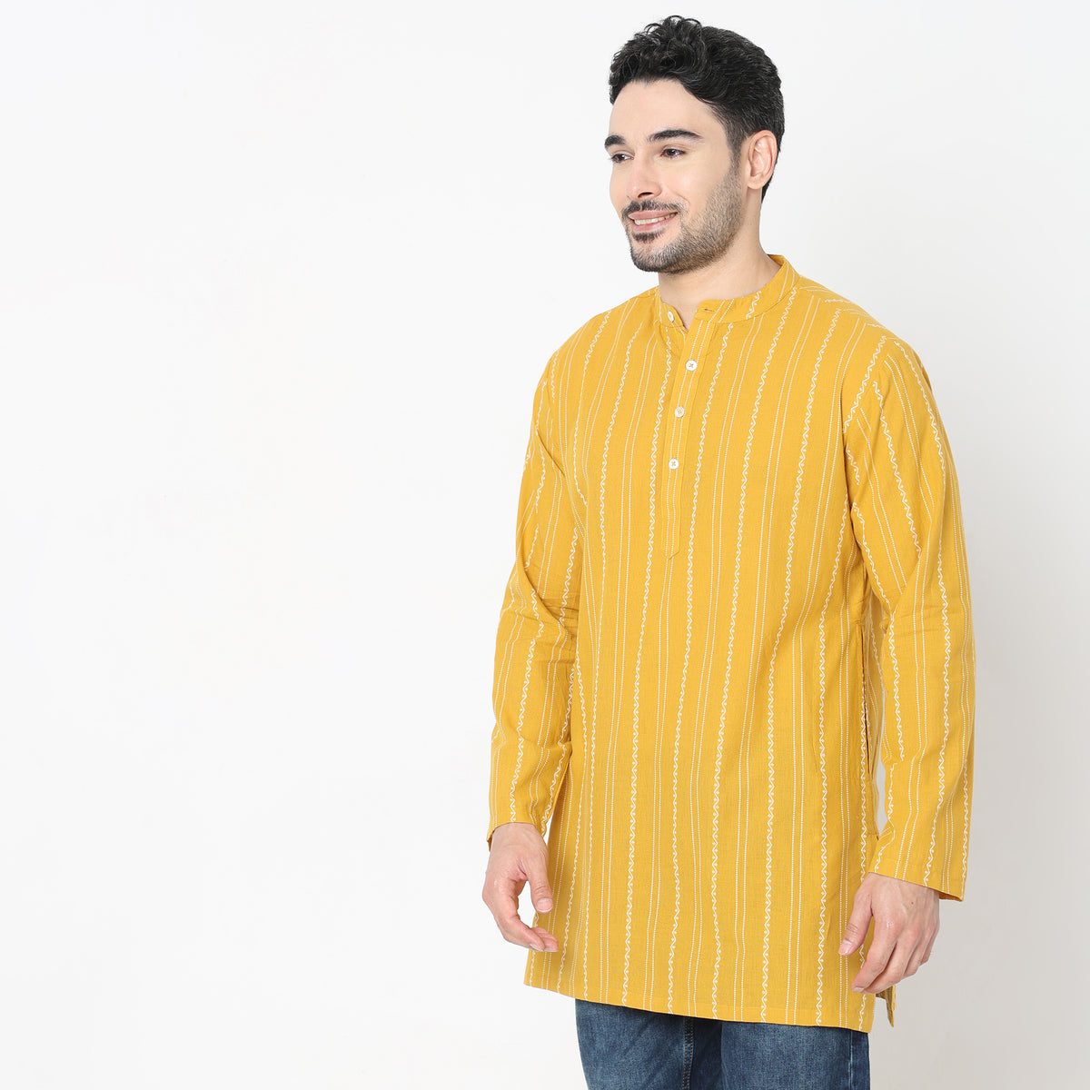 Regular Fit Striped Kurta