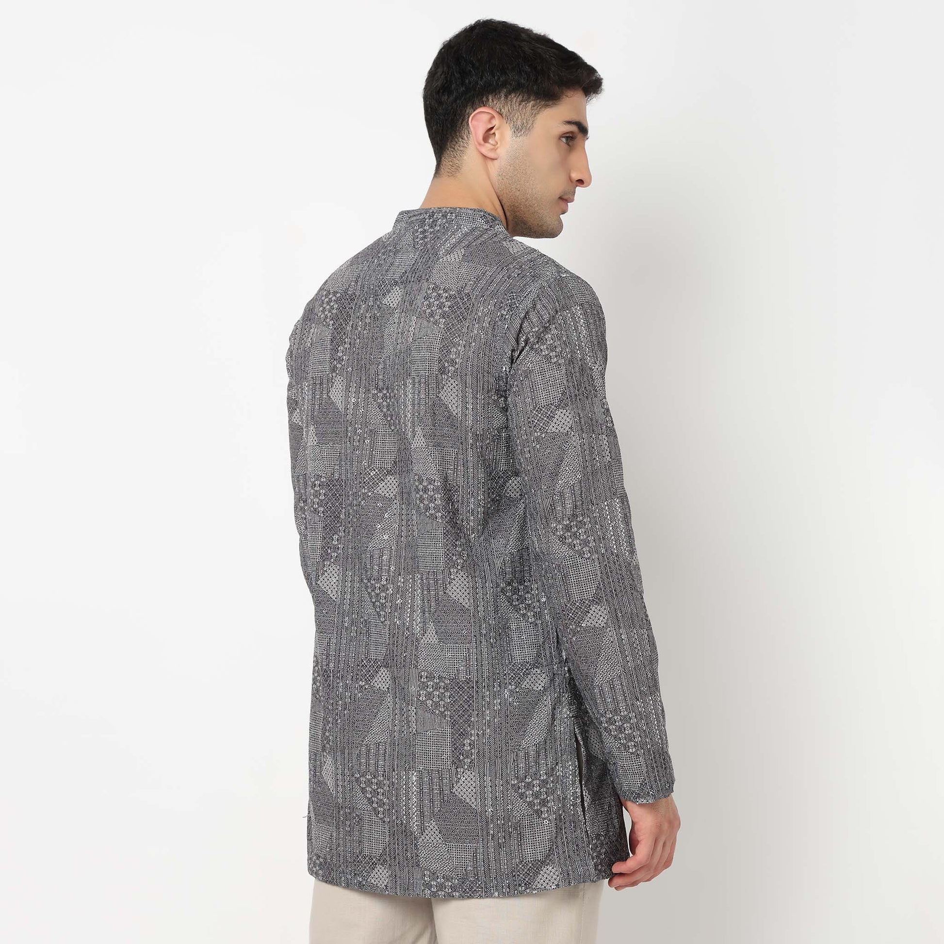 Embroidered Schiffli Short Kurta
