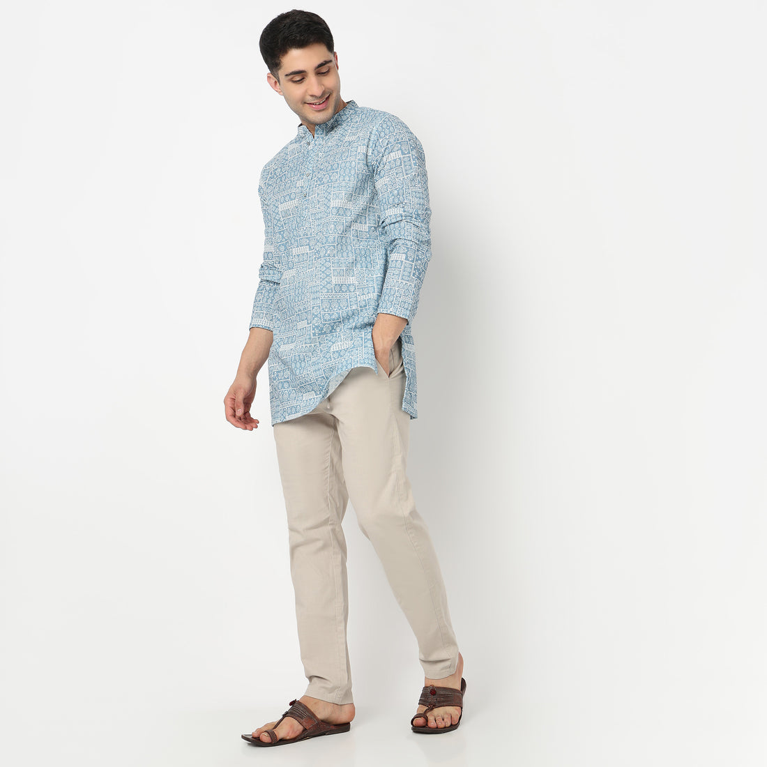 Embroidered Schiffli Short Kurta