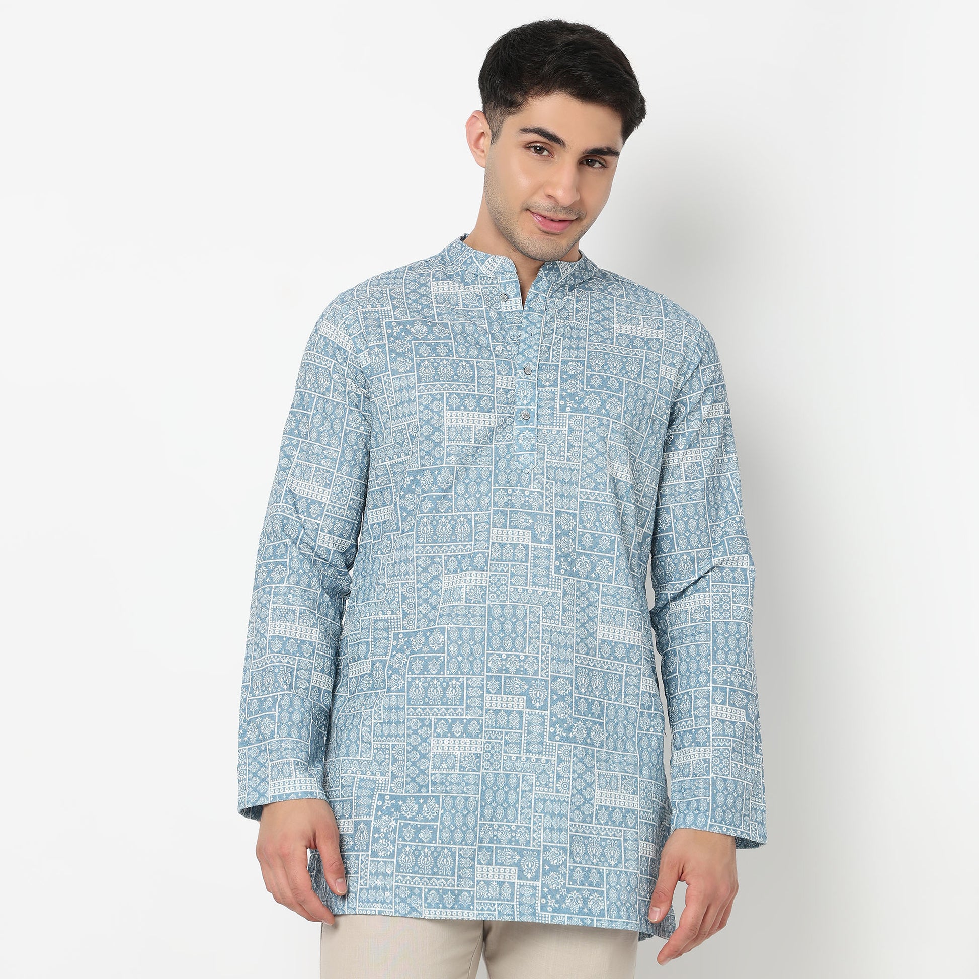 Embroidered Schiffli Short Kurta