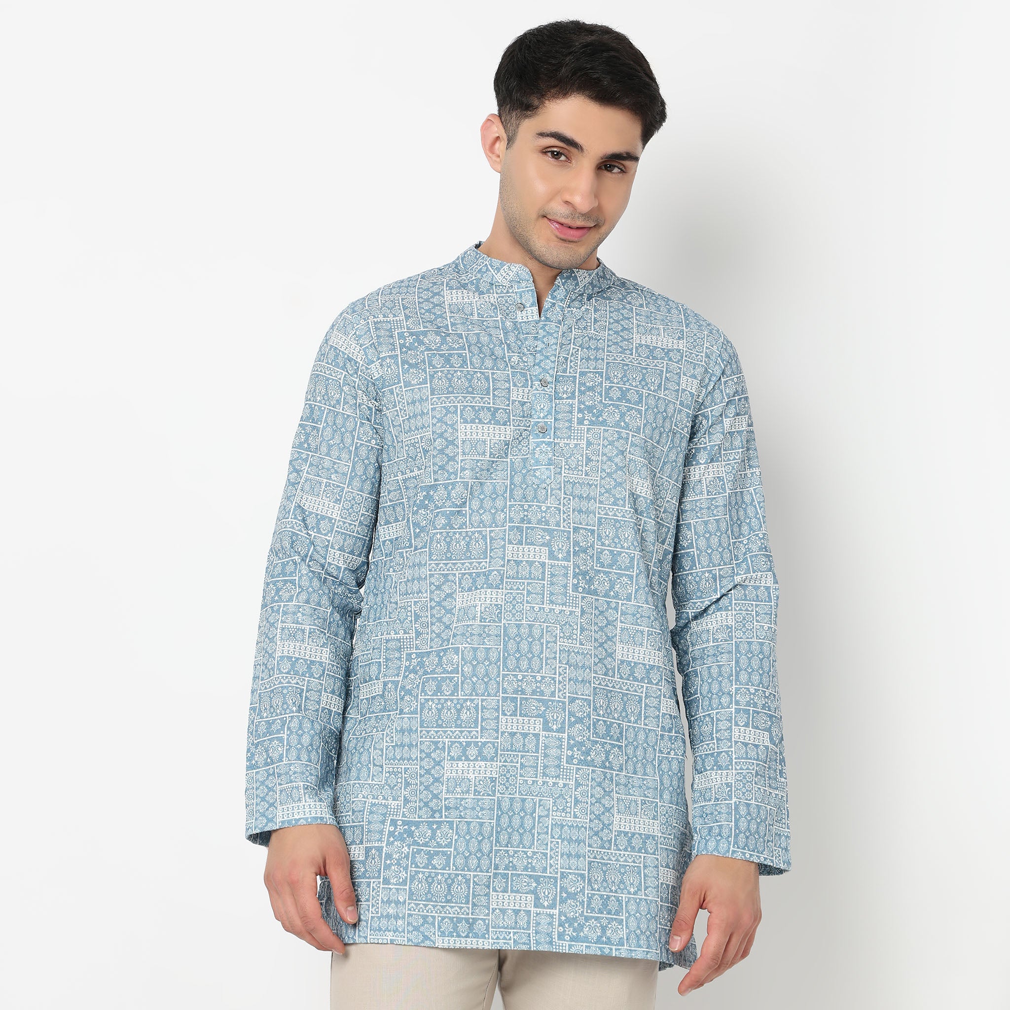 Embroidered Schiffli Short Kurta