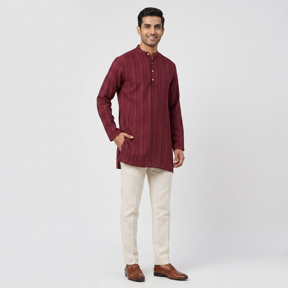 Embellished Straight Short Kurta