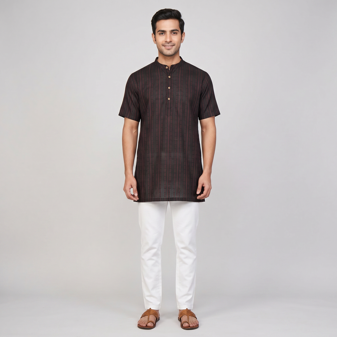 Cotton Abstract Short Kurta