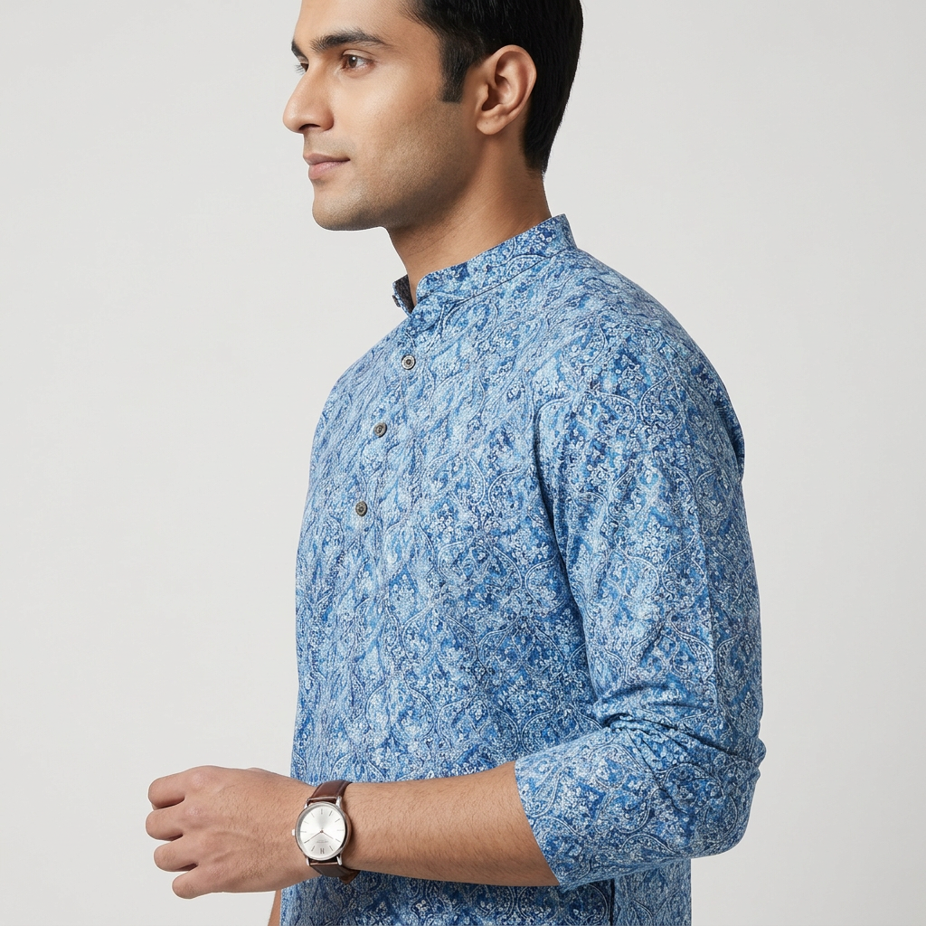 Digital Schiffli Kurta