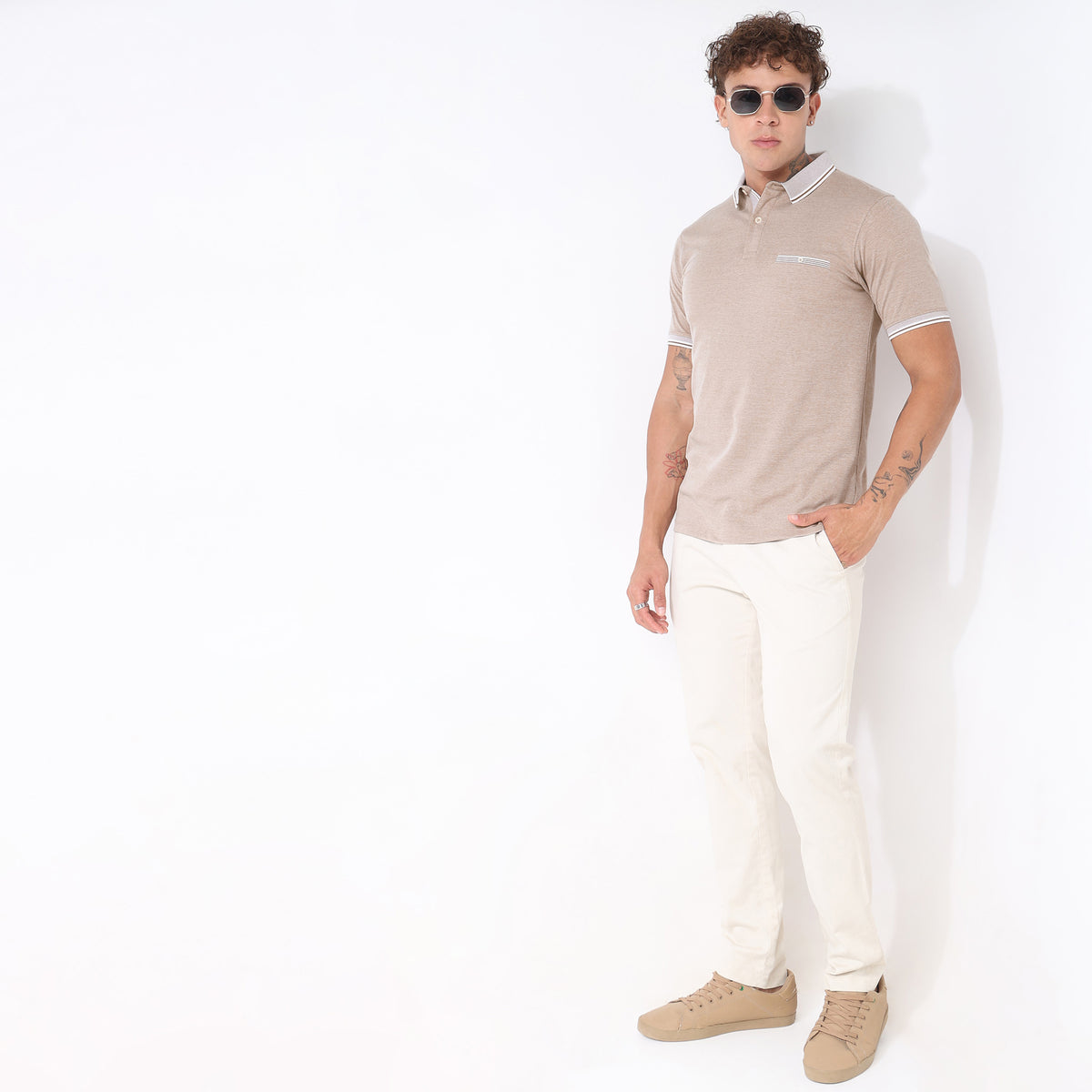 Regular Fit Structured Polo T-Shirt