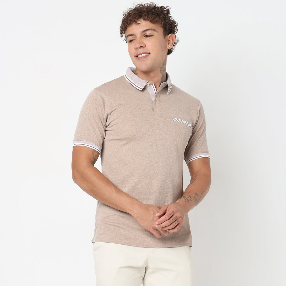 Regular Fit Structured Polo T-Shirt