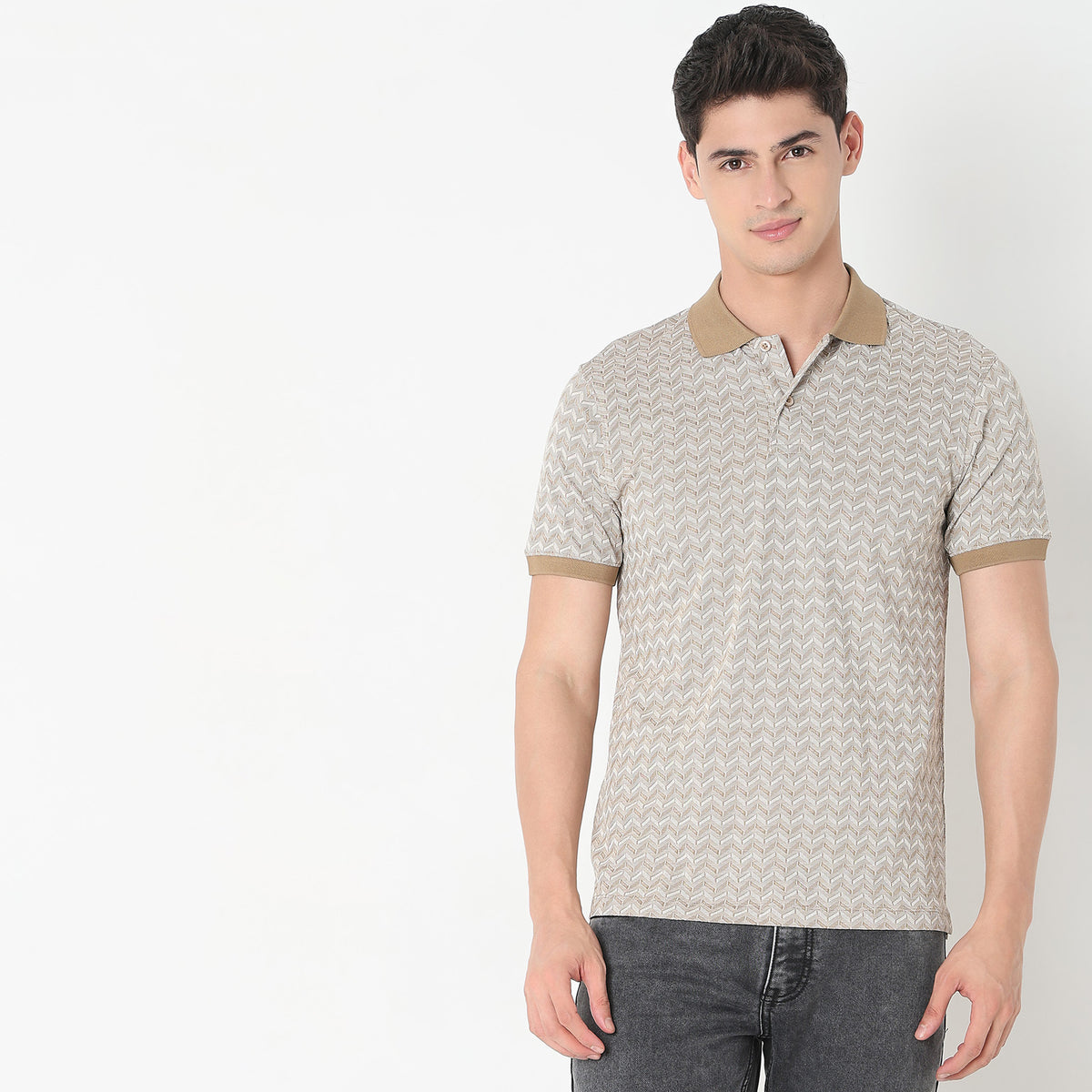 Regular Fit Structured Polo T-Shirt