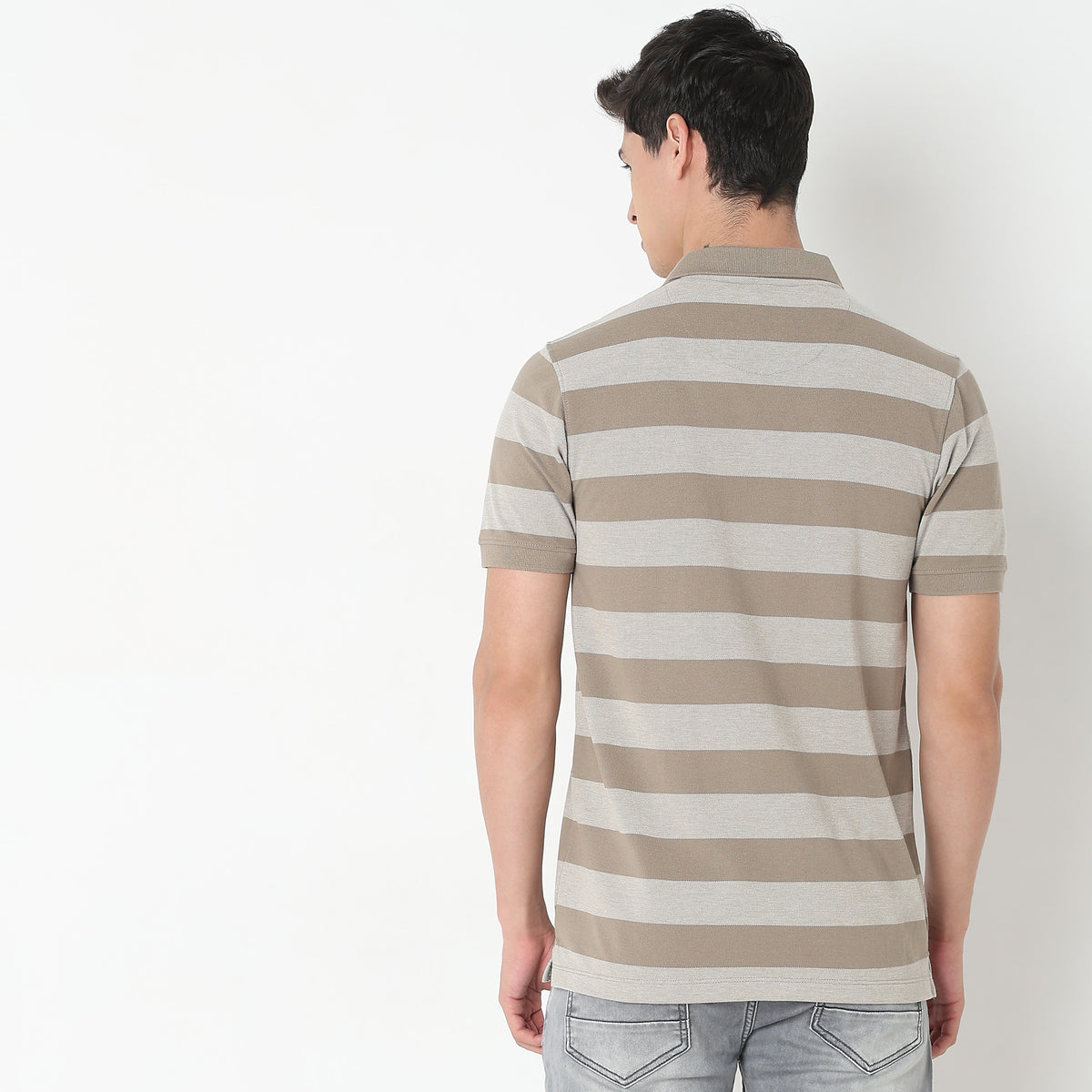 Regular Fit Striped Polo T-Shirt