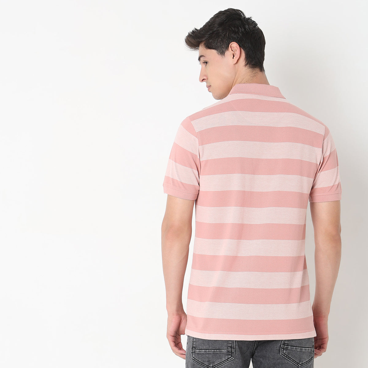 Regular Fit Striped Polo T-Shirt