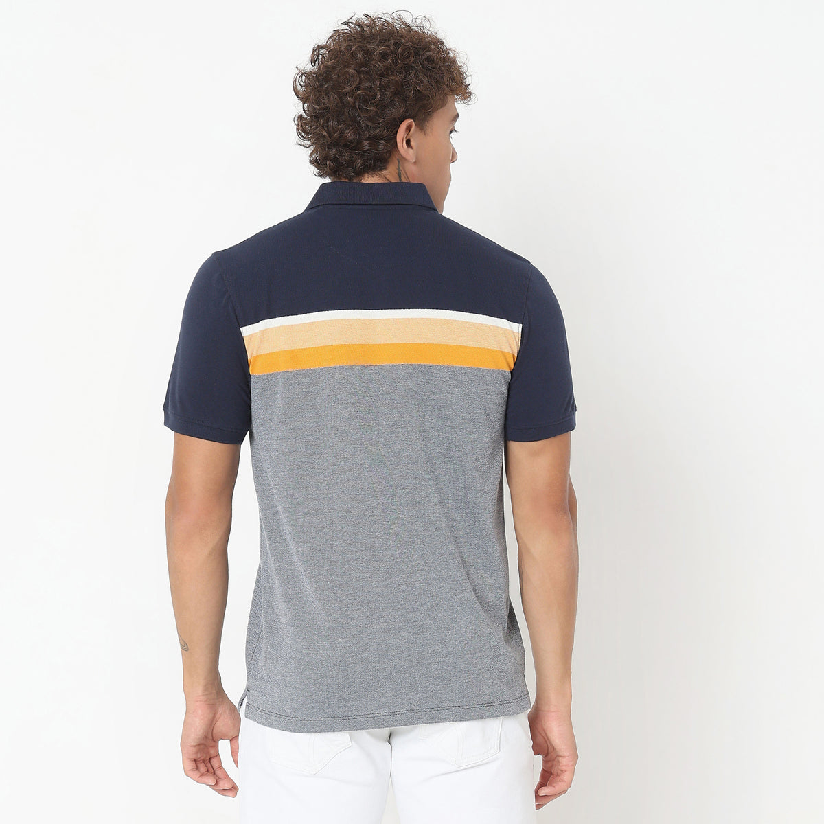 Regular Fit Striped Polo T-Shirt