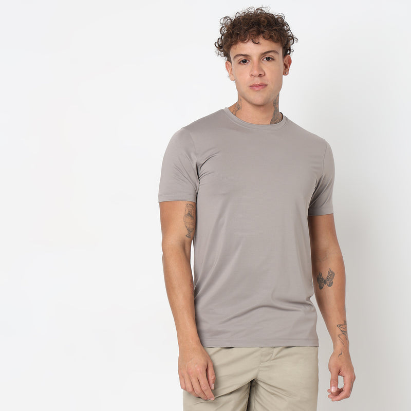 Regular Fit Solid T-Shirt