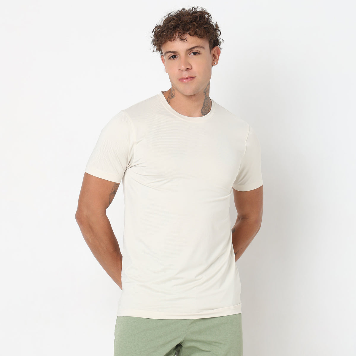 Regular Fit Solid T-Shirt