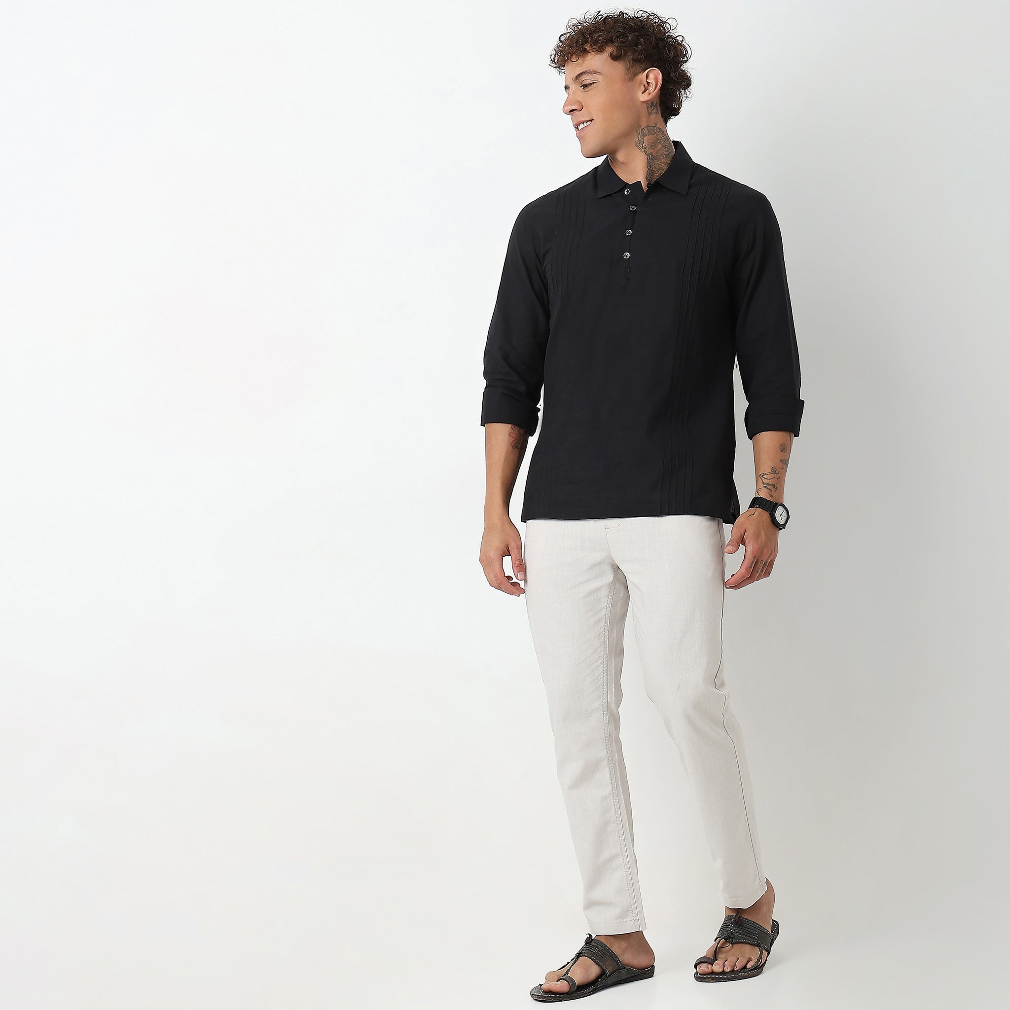 Regular Fit Solid Kurta