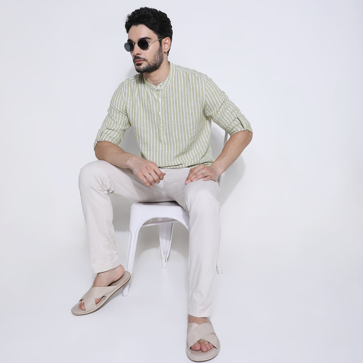 Regular Fit Striped Kurta