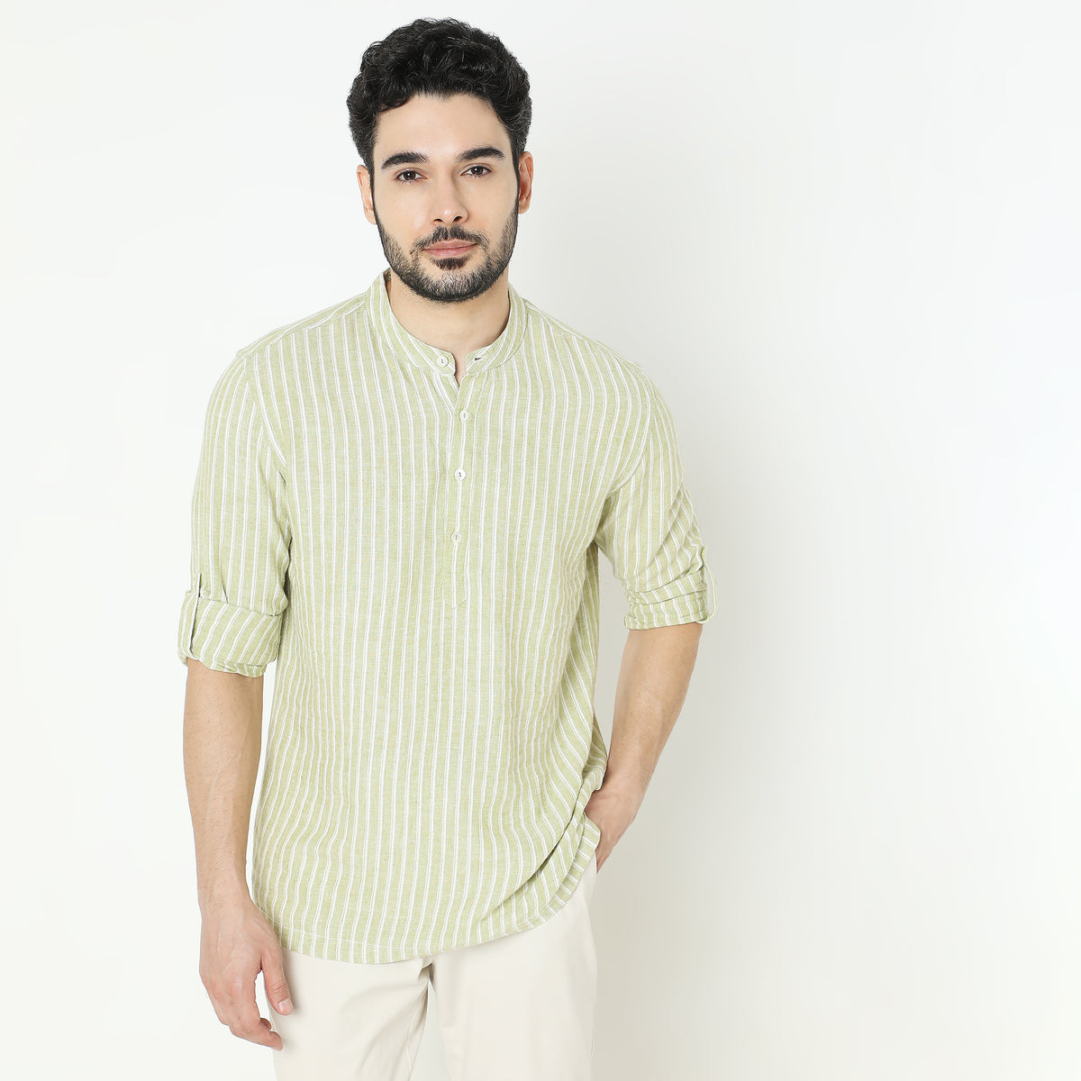 Regular Fit Striped Kurta