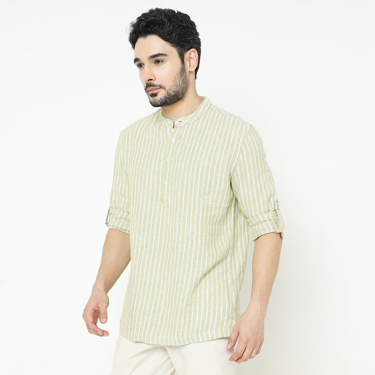 Regular Fit Striped Kurta