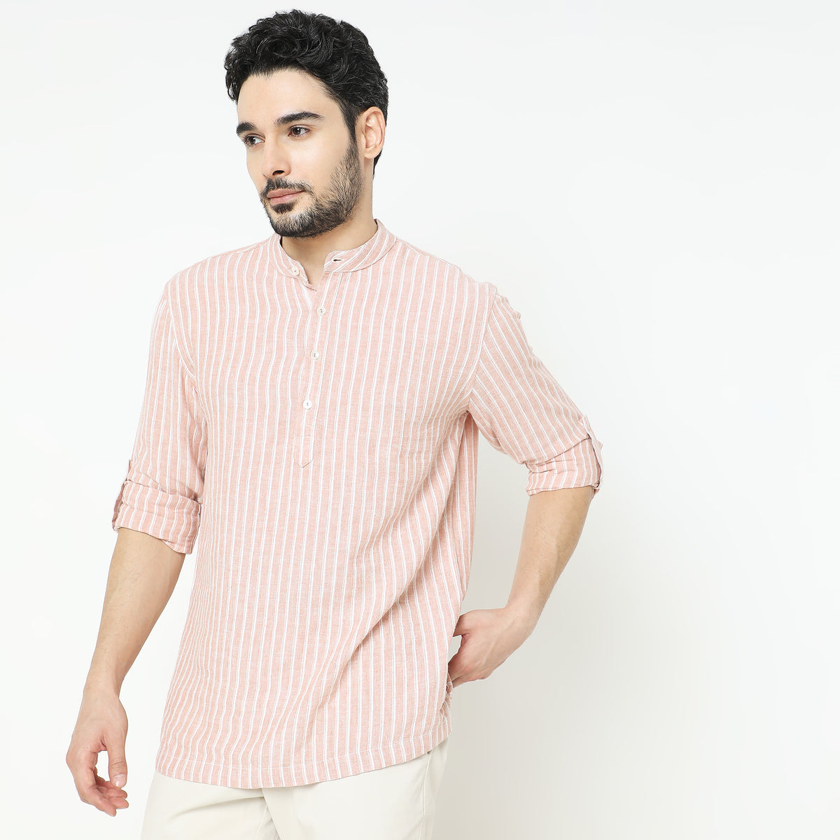 Regular Fit Striped Kurta