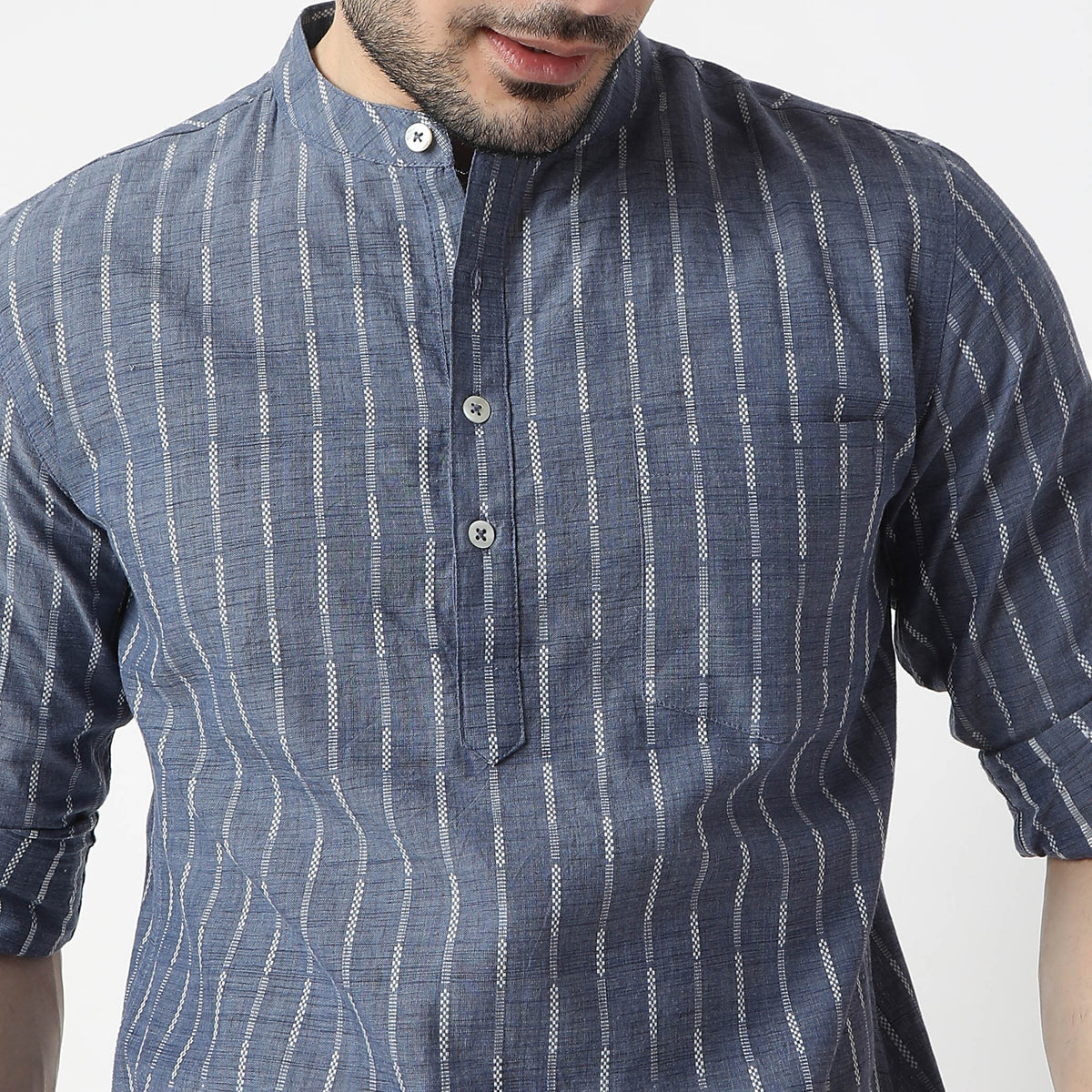 Regular Fit Jacquard Kurta