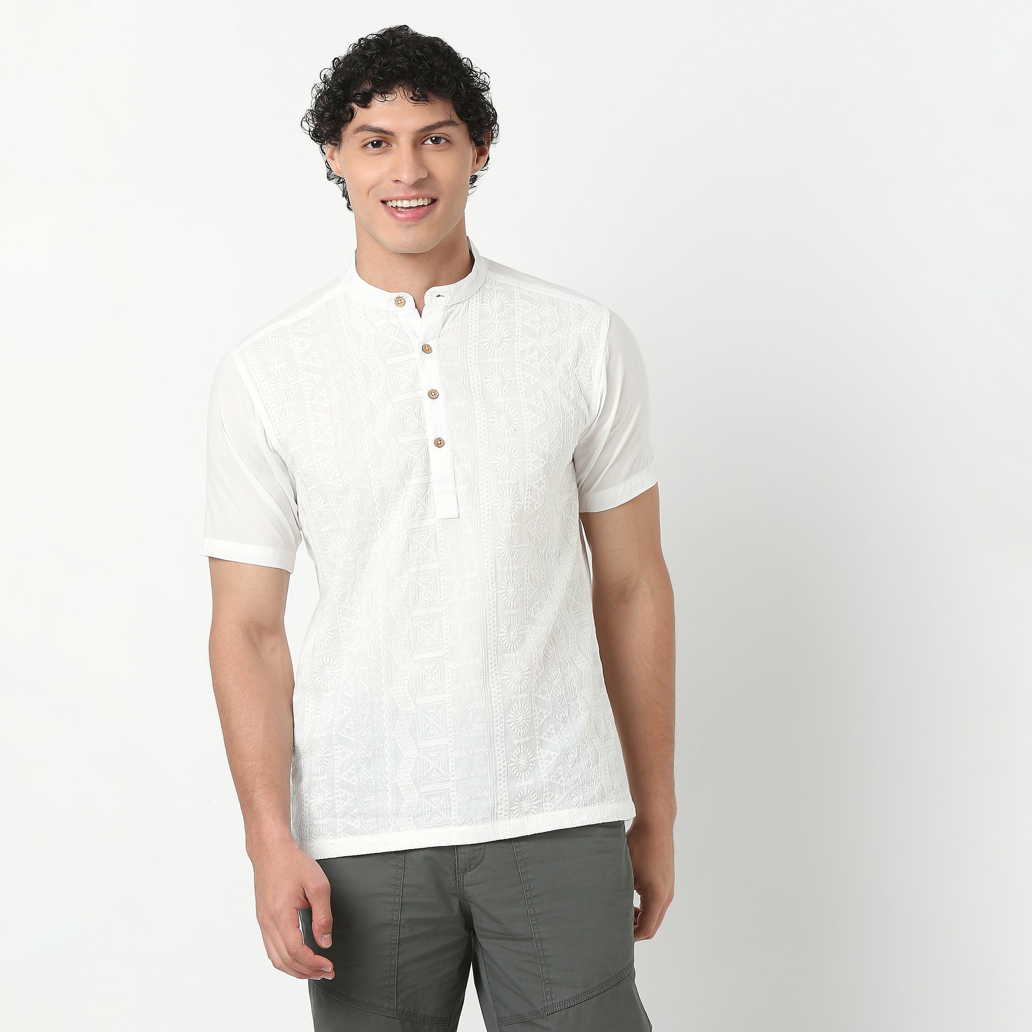 Embroidered Short Kurta