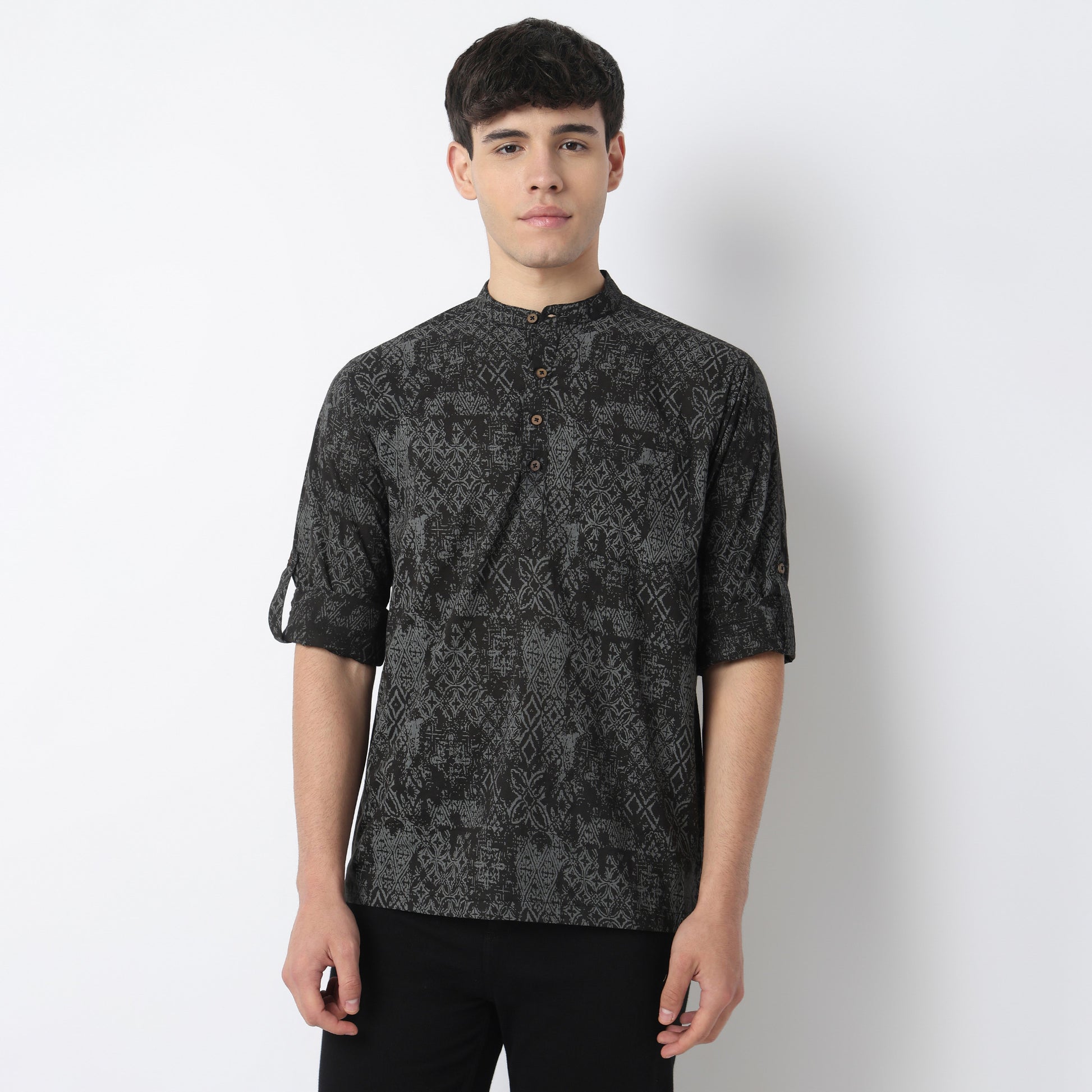 Printed Cotton Short Kurta