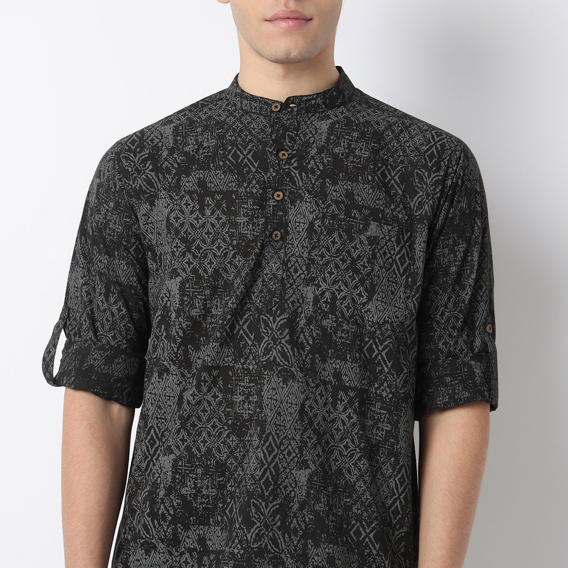 Printed Cotton Short Kurta