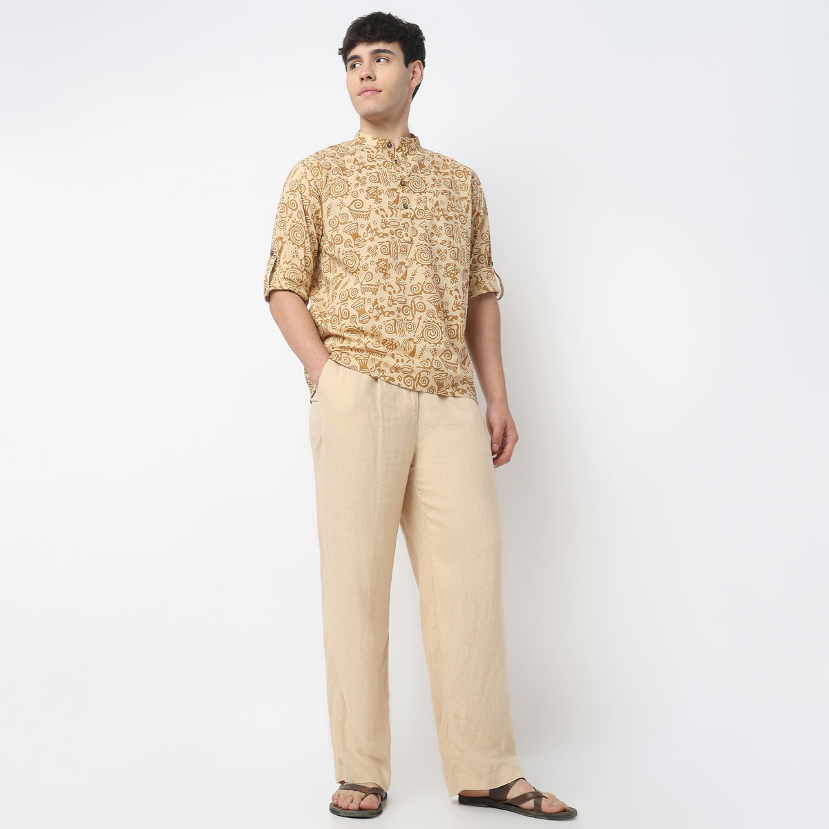 Printed Cotton Short Kurta
