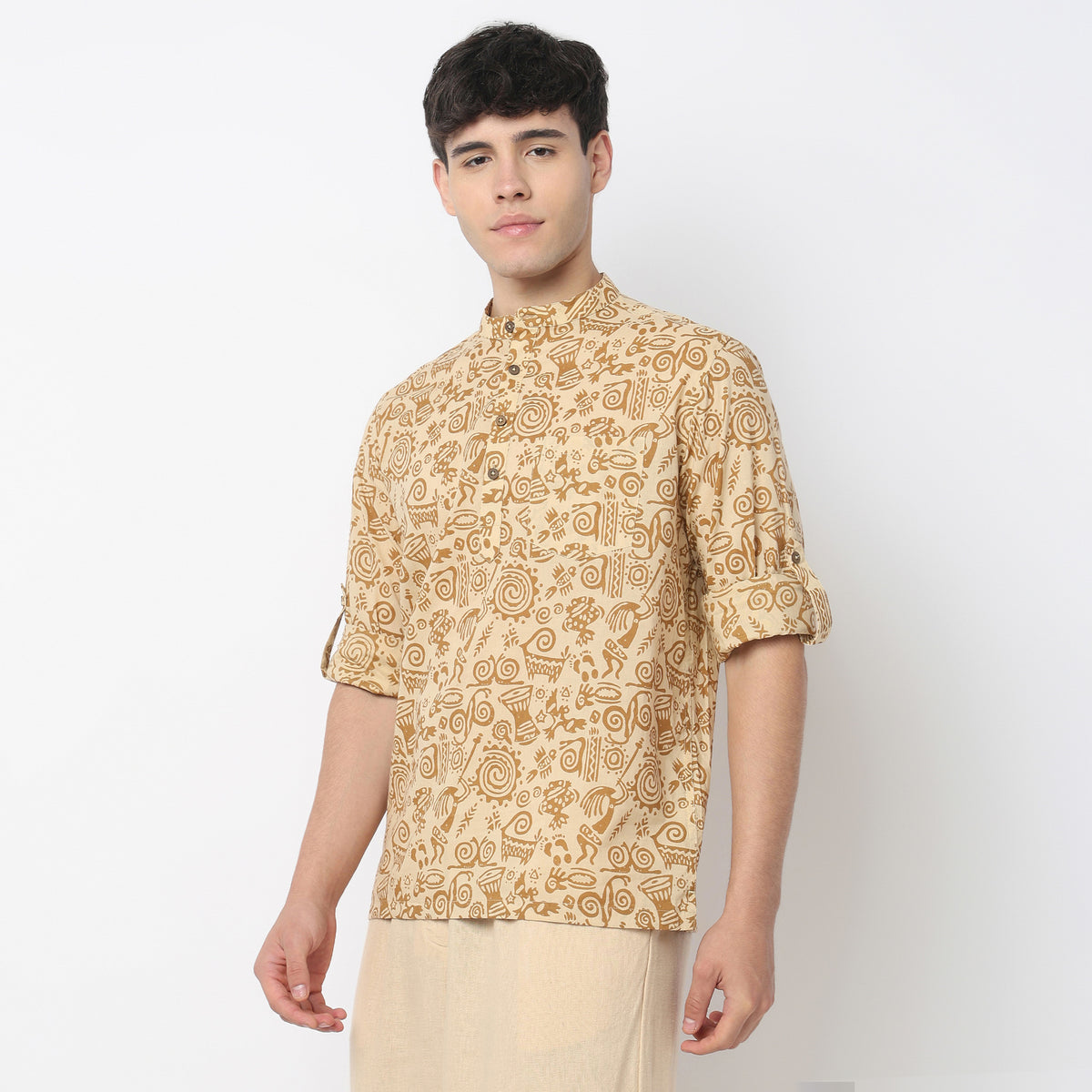 Printed Cotton Short Kurta